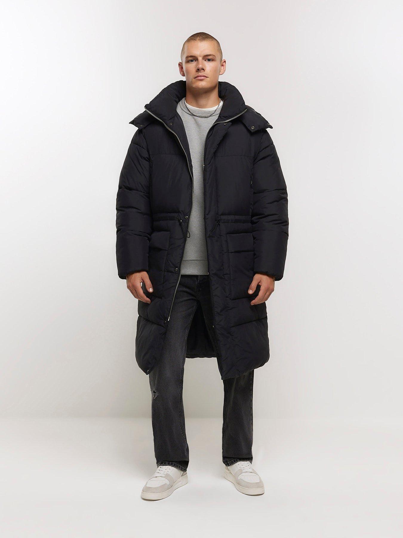 River island black new paulie parka online