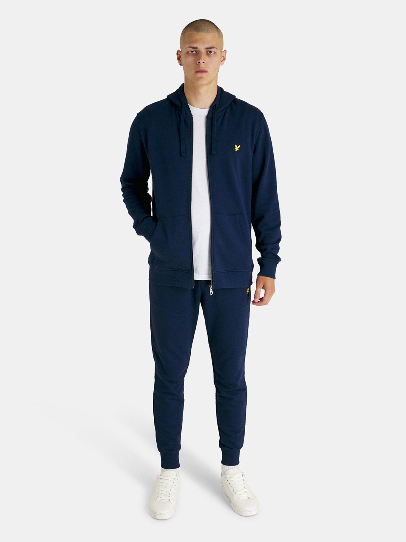  image of lyle-scott-lyle-amp-scott-zip-through-hoodie-navy