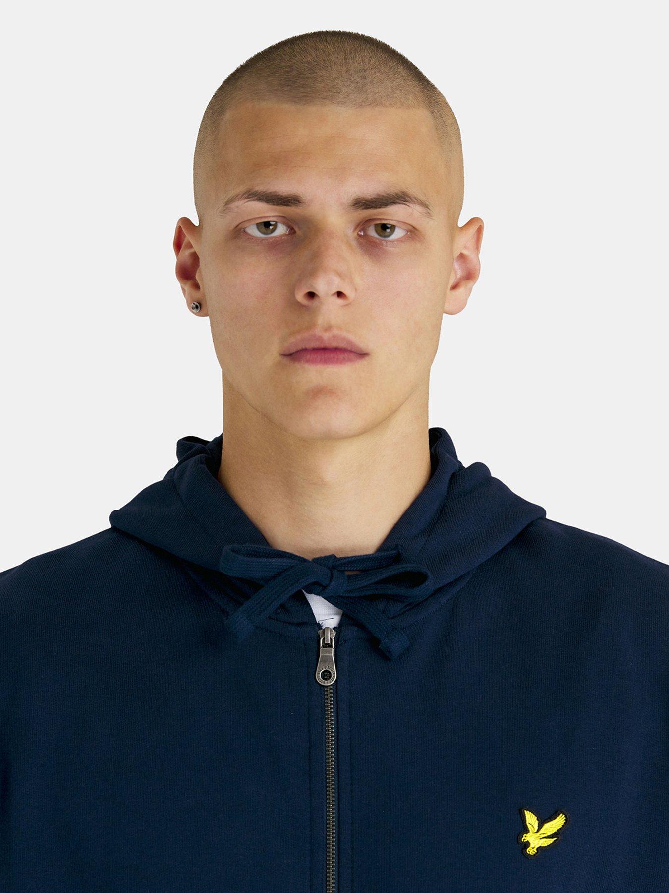  image of lyle-scott-lyle-amp-scott-zip-through-hoodie-navy