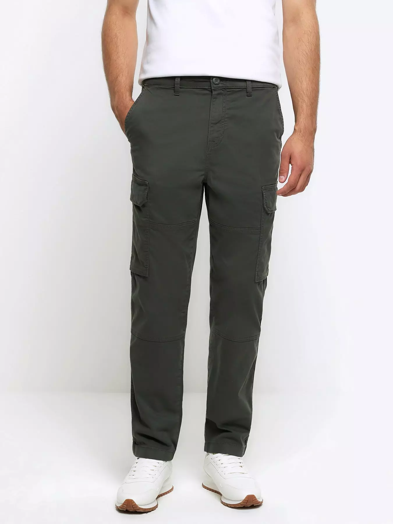 Brave Soul Cargo Pants With 3d Pockets in Black for Men