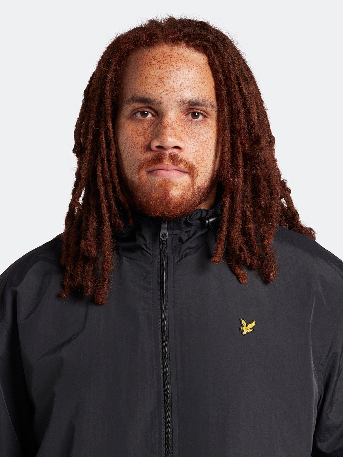  image of lyle-scott-lyle-amp-scott-big-amp-tall-zip-through-hooded-jacket-black