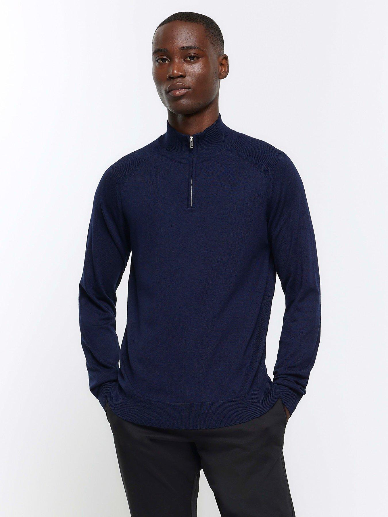 Half zip outlet jumper navy