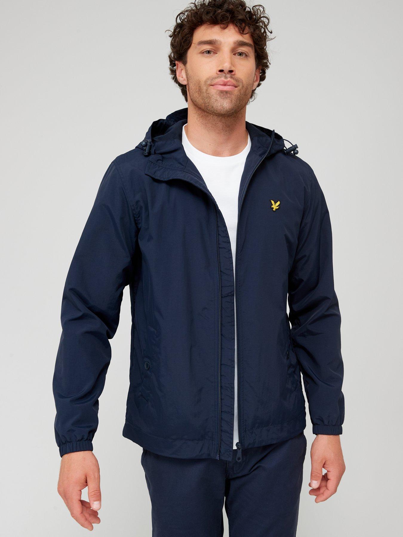 undefined Zip Through Hooded Jacket - Navy