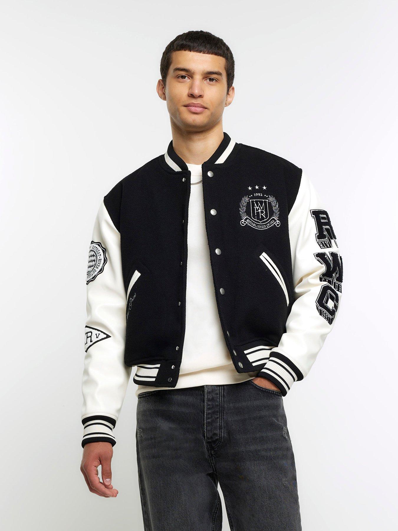 River Island Ultimate Varsity Jacket - Black | littlewoods.com