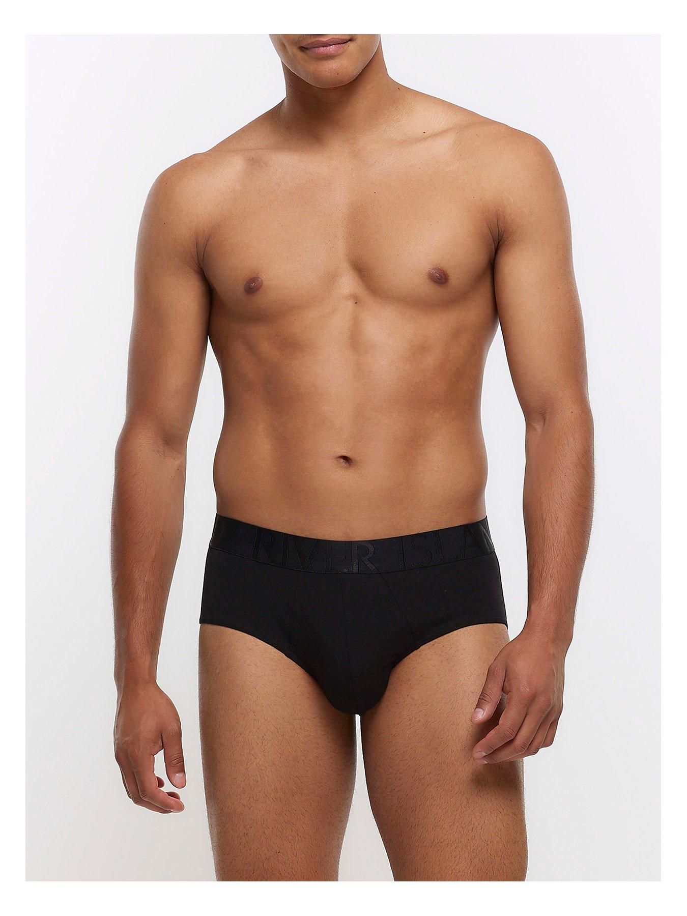 Ri Rib Waistband Brief 4 Pack Black