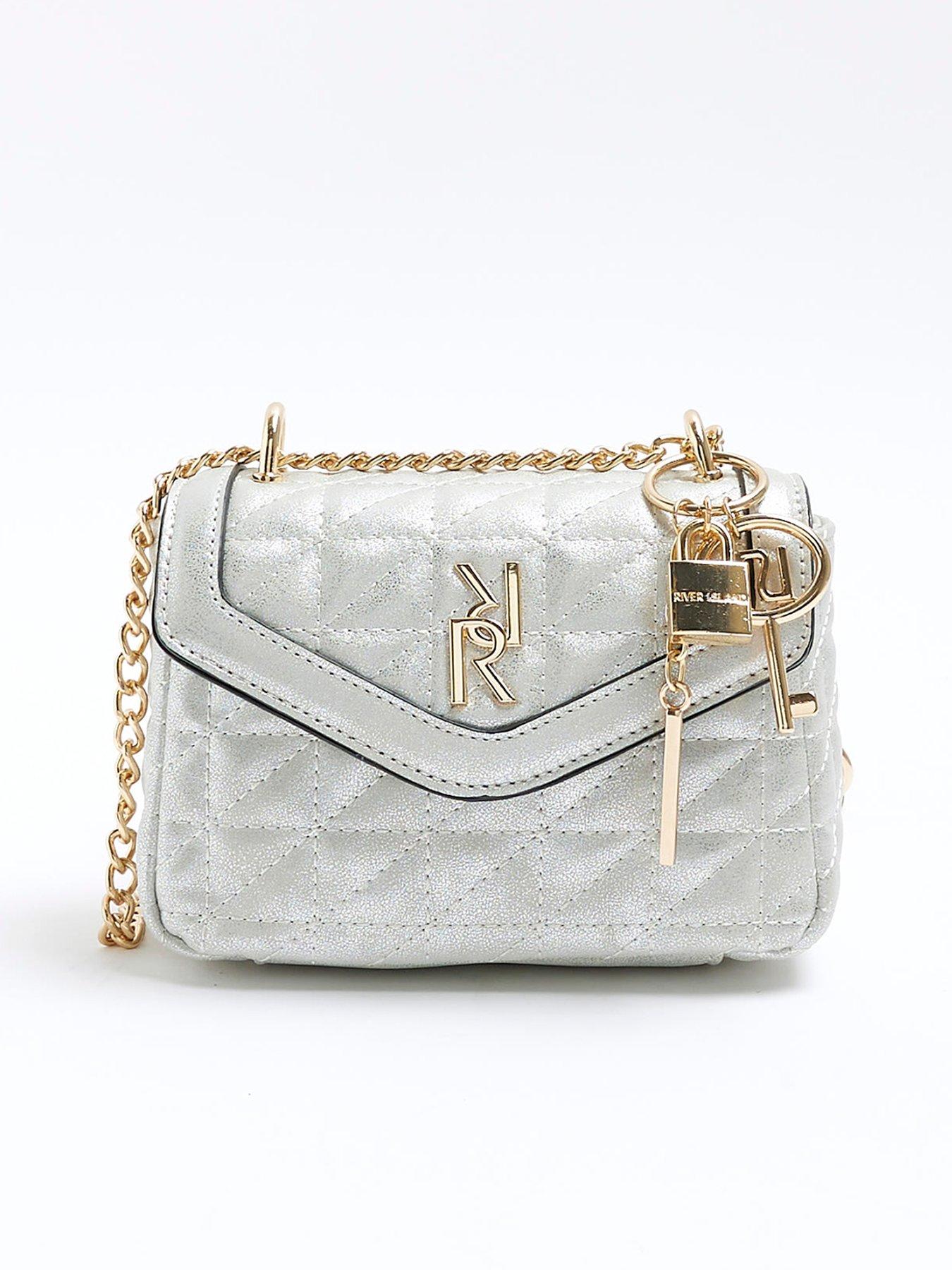 River island silver bag hot sale