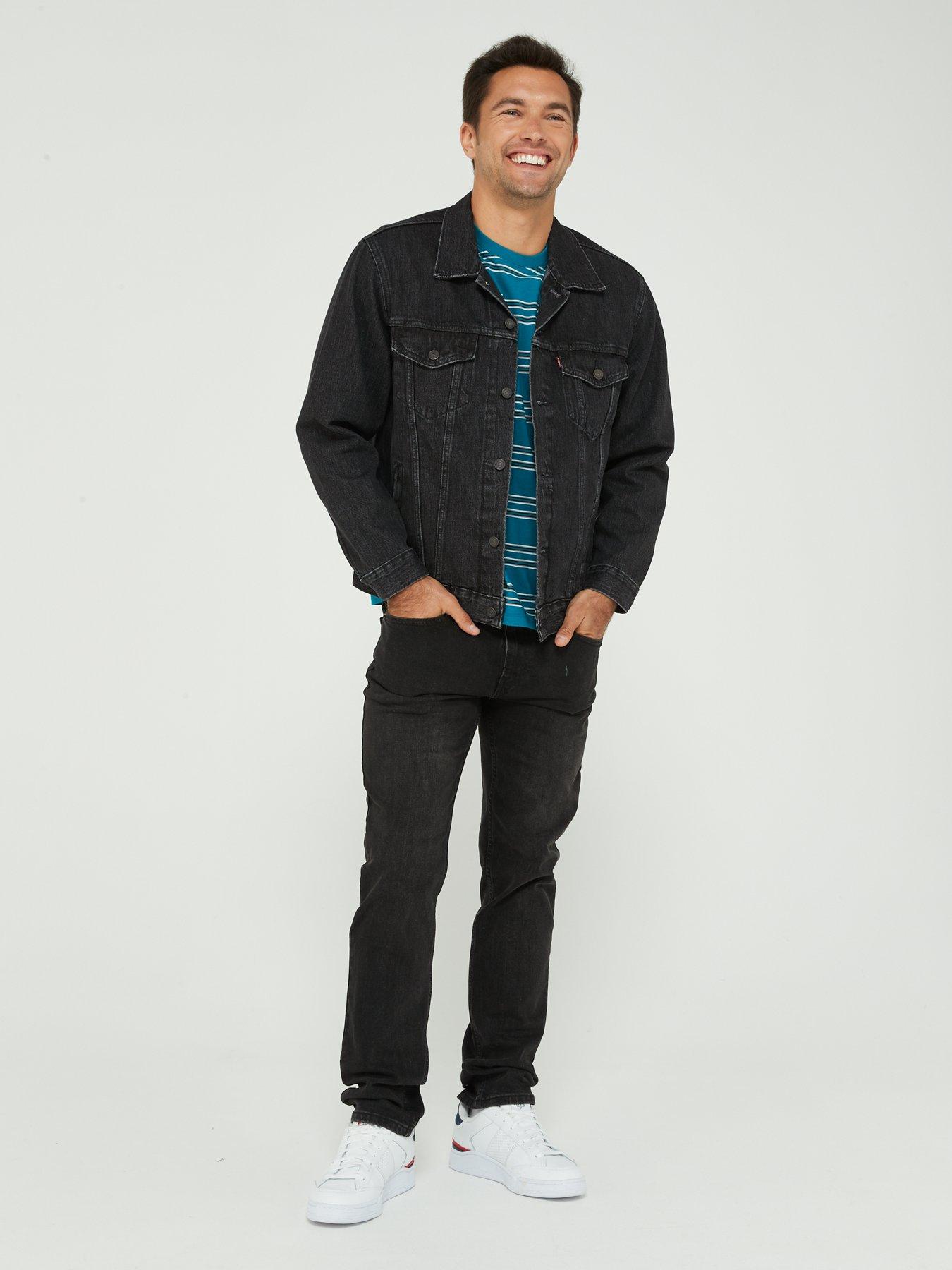 Levi's New Relaxed Fit Denim Trucker Jacket - Black