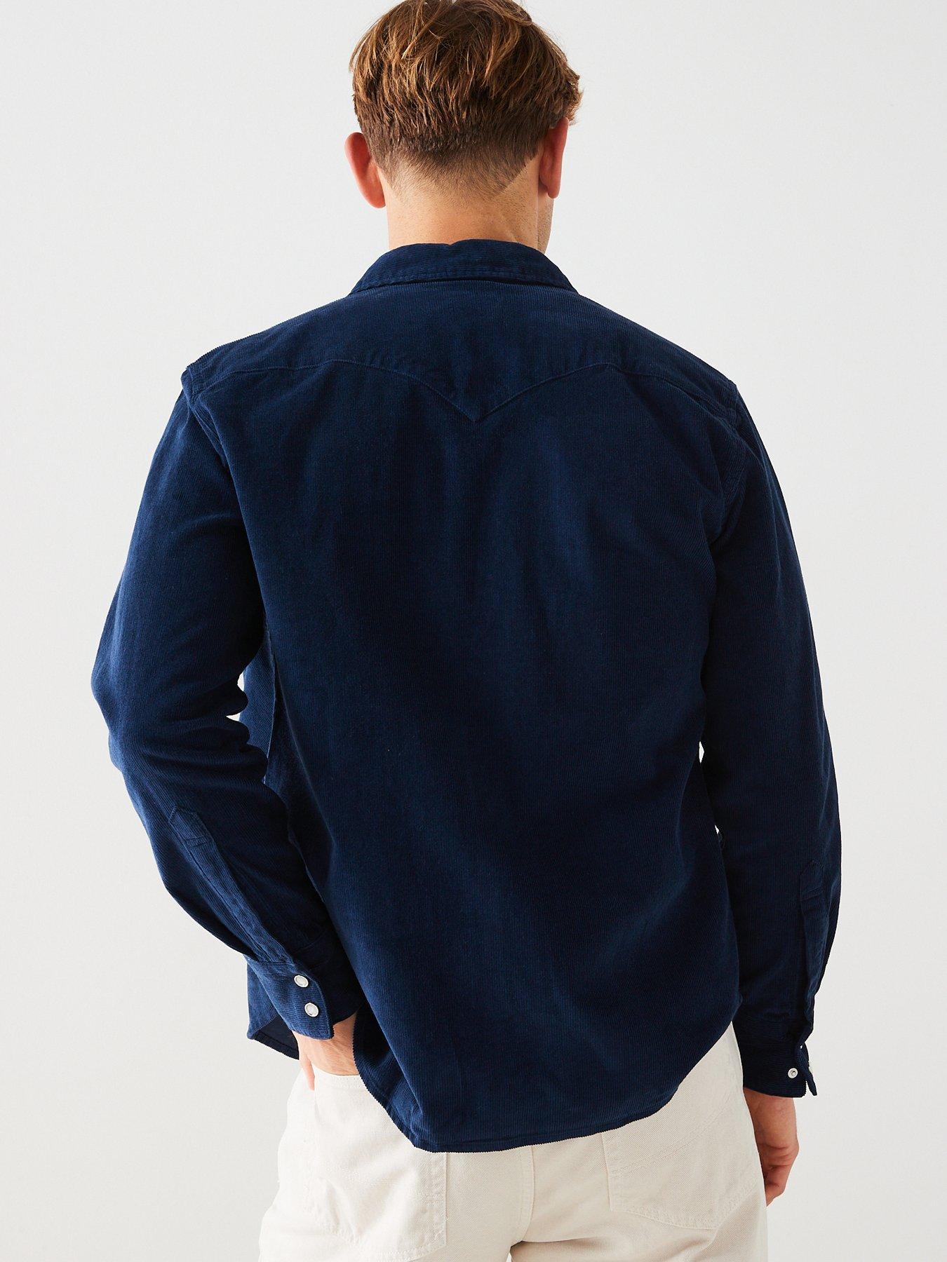 Levi s Barstow Western Corduroy Shirt Dark Blue littlewoods