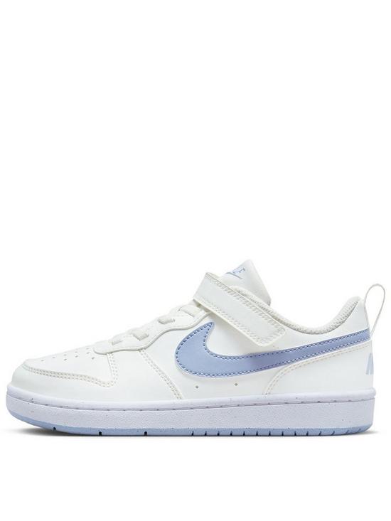 front image of nike-younger-girls-court-borough-low-recraft-trainers