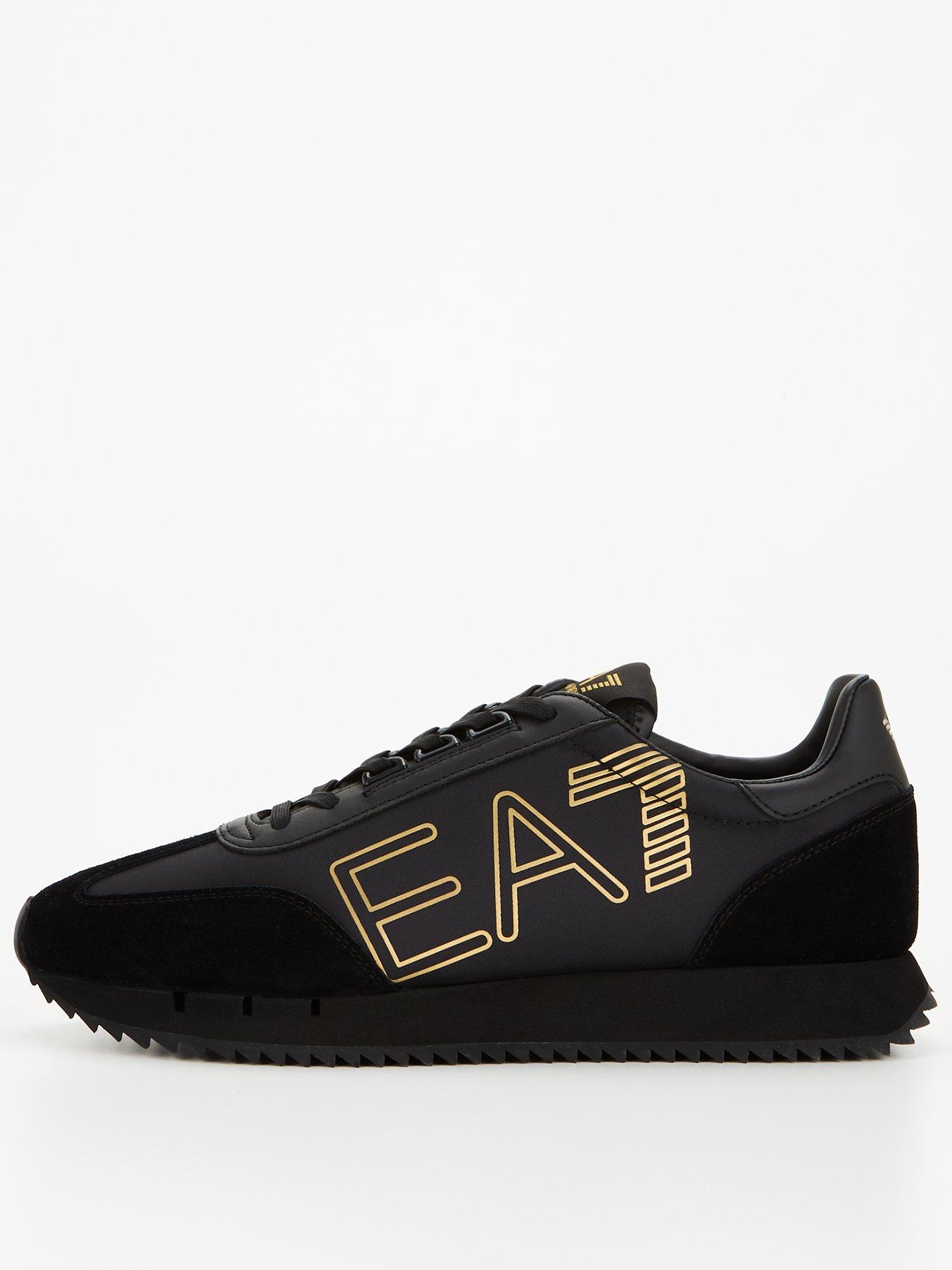 undefined Black  &  White Vintage Trainers - Black/Gold