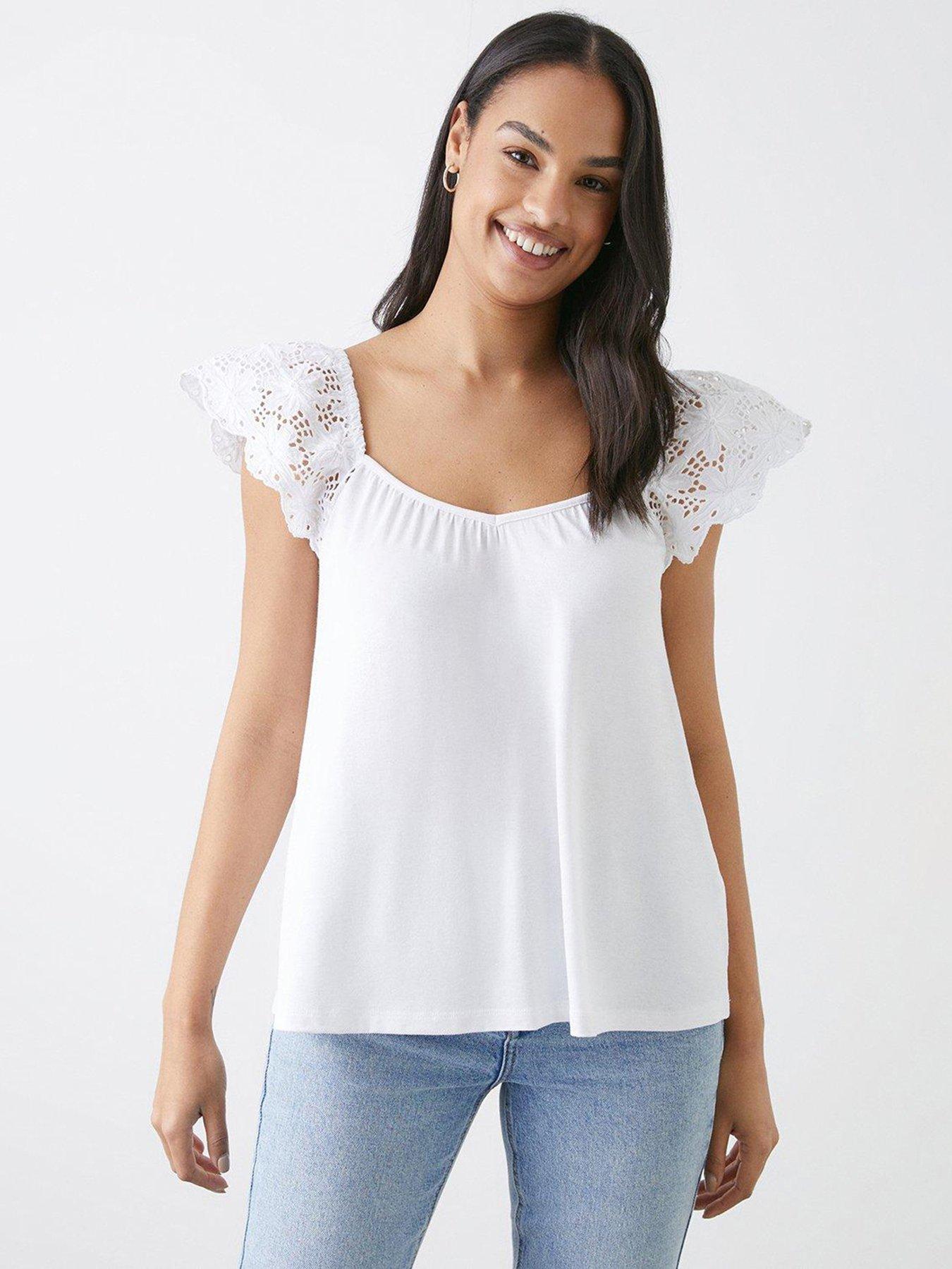 Pretty Polly Botanical Lace Lounge Slouch Top - Dusty Rose