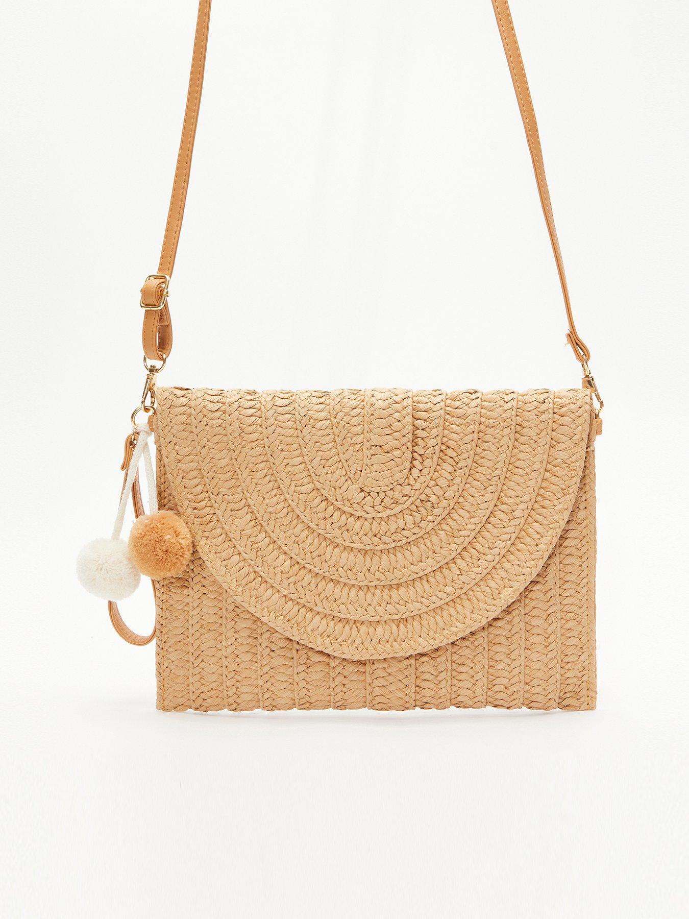 Quiz Straw Clutch Bag