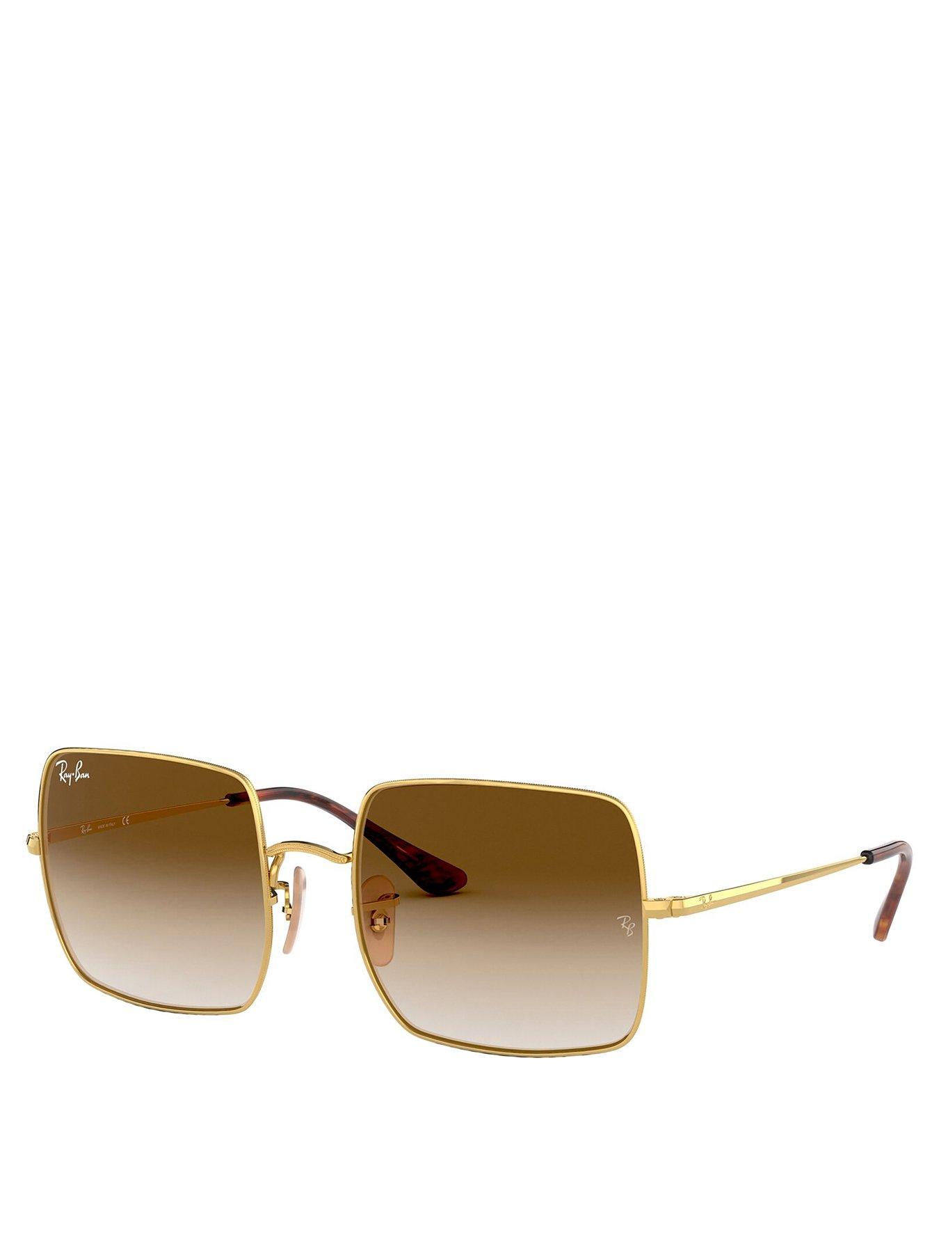 Image 1 of 4 of Ray-Ban Square Metal Sunglasses - Brown