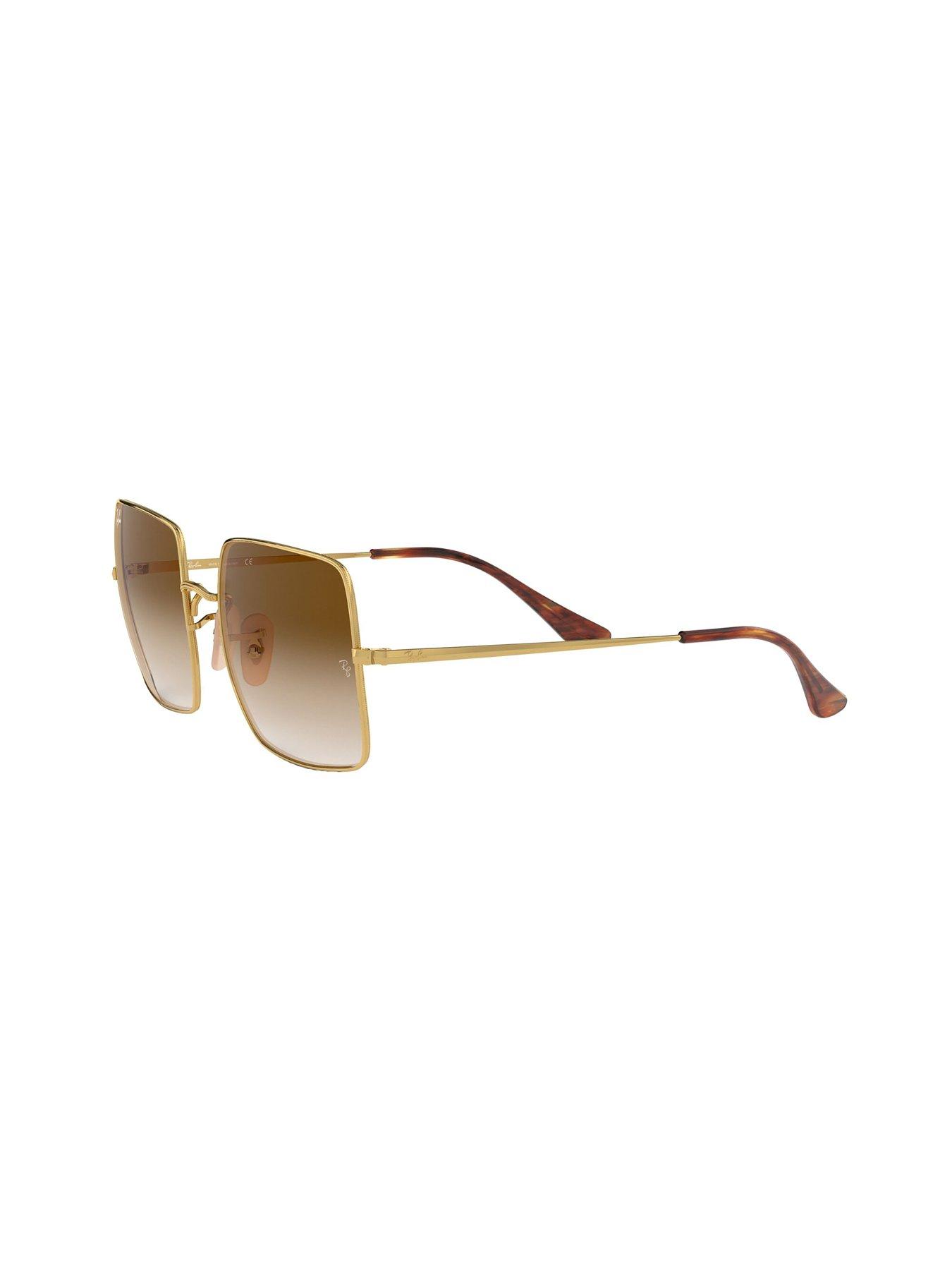 Image 4 of 4 of Ray-Ban Square Metal Sunglasses - Brown