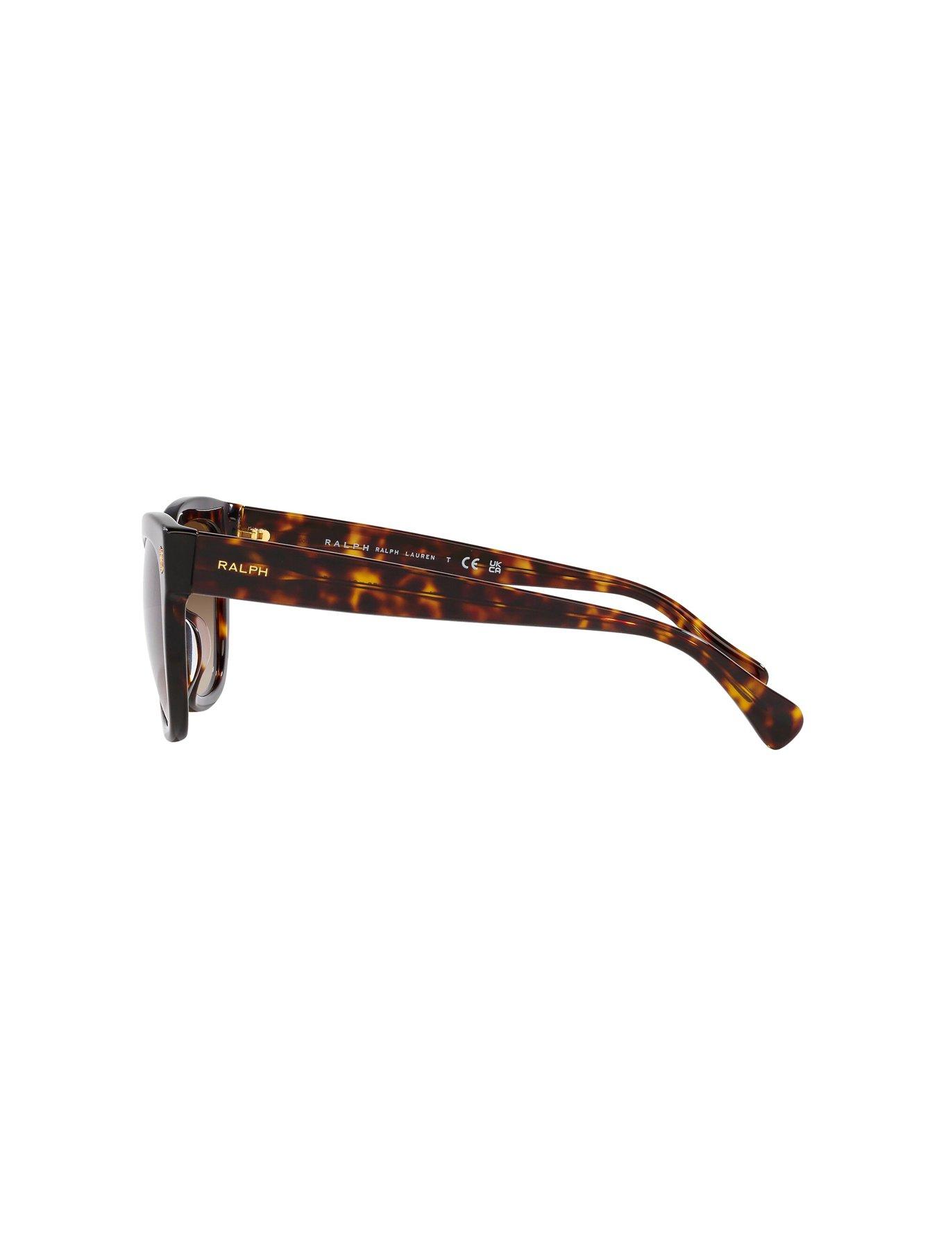 Image 2 of 4 of Ralph Oval Acetate Sunglasses - Brown