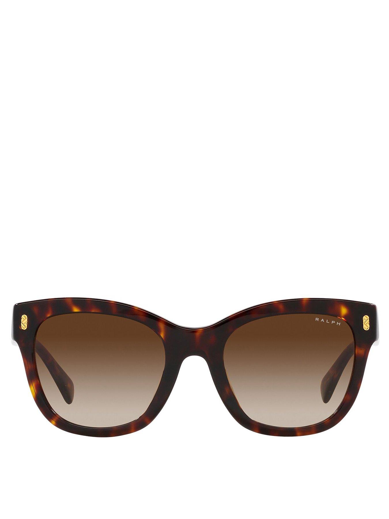 Image 3 of 4 of Ralph Oval Acetate Sunglasses - Brown