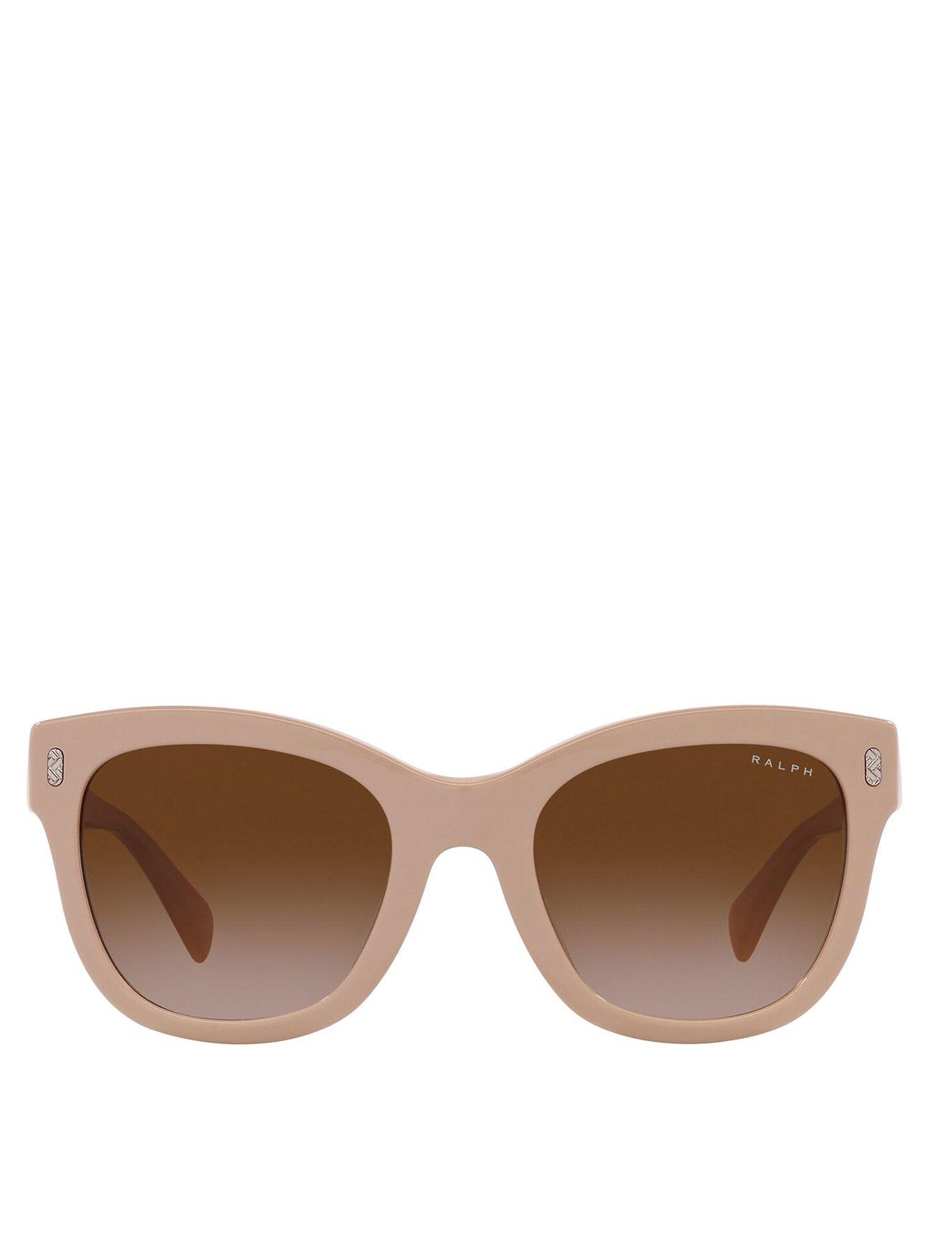  image of ralph-oval-acetate-sunglasses-beige