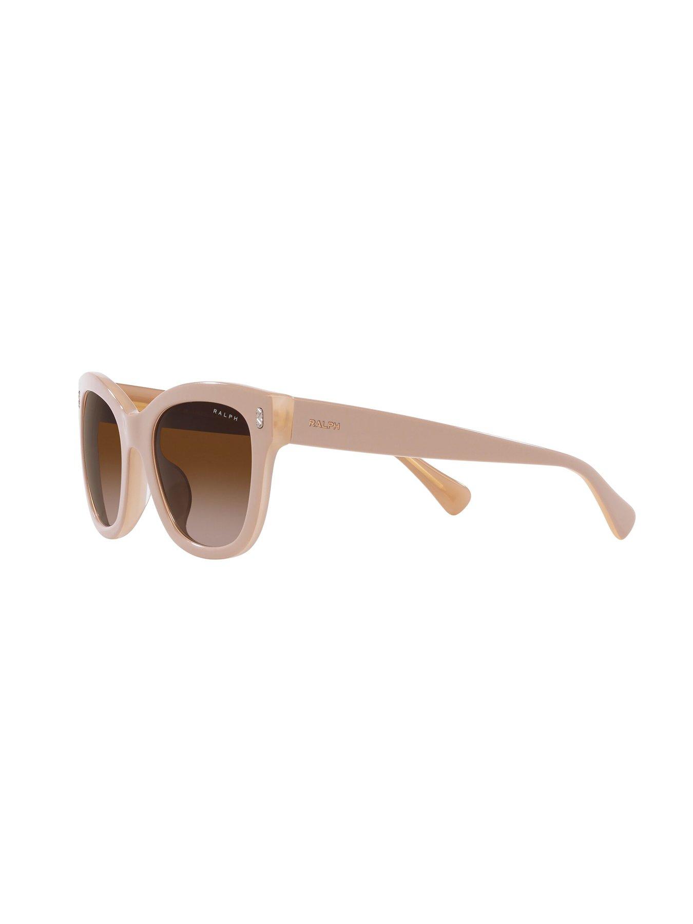  image of ralph-oval-acetate-sunglasses-beige