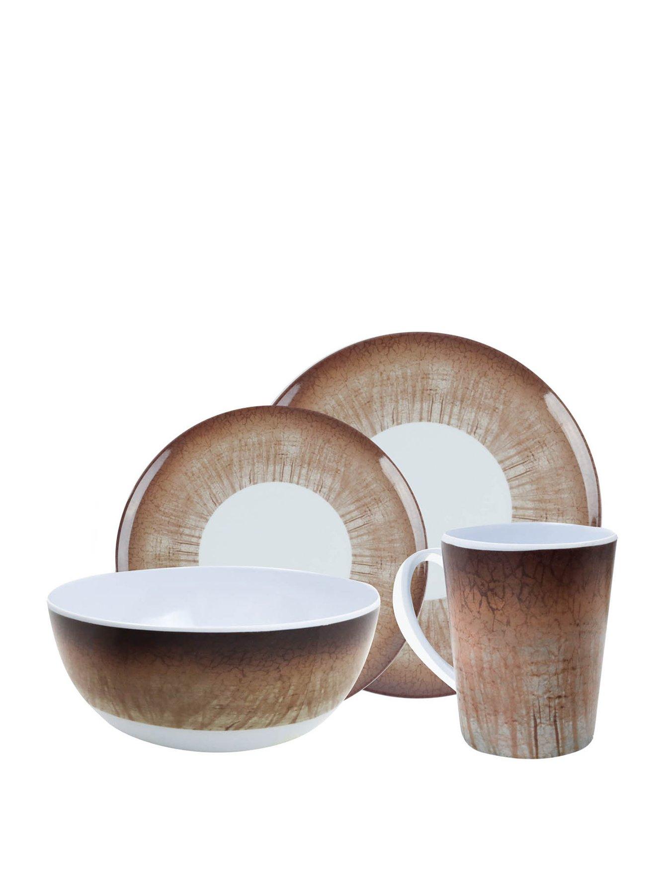 undefined 16 pce Melamine Set - Stone Design