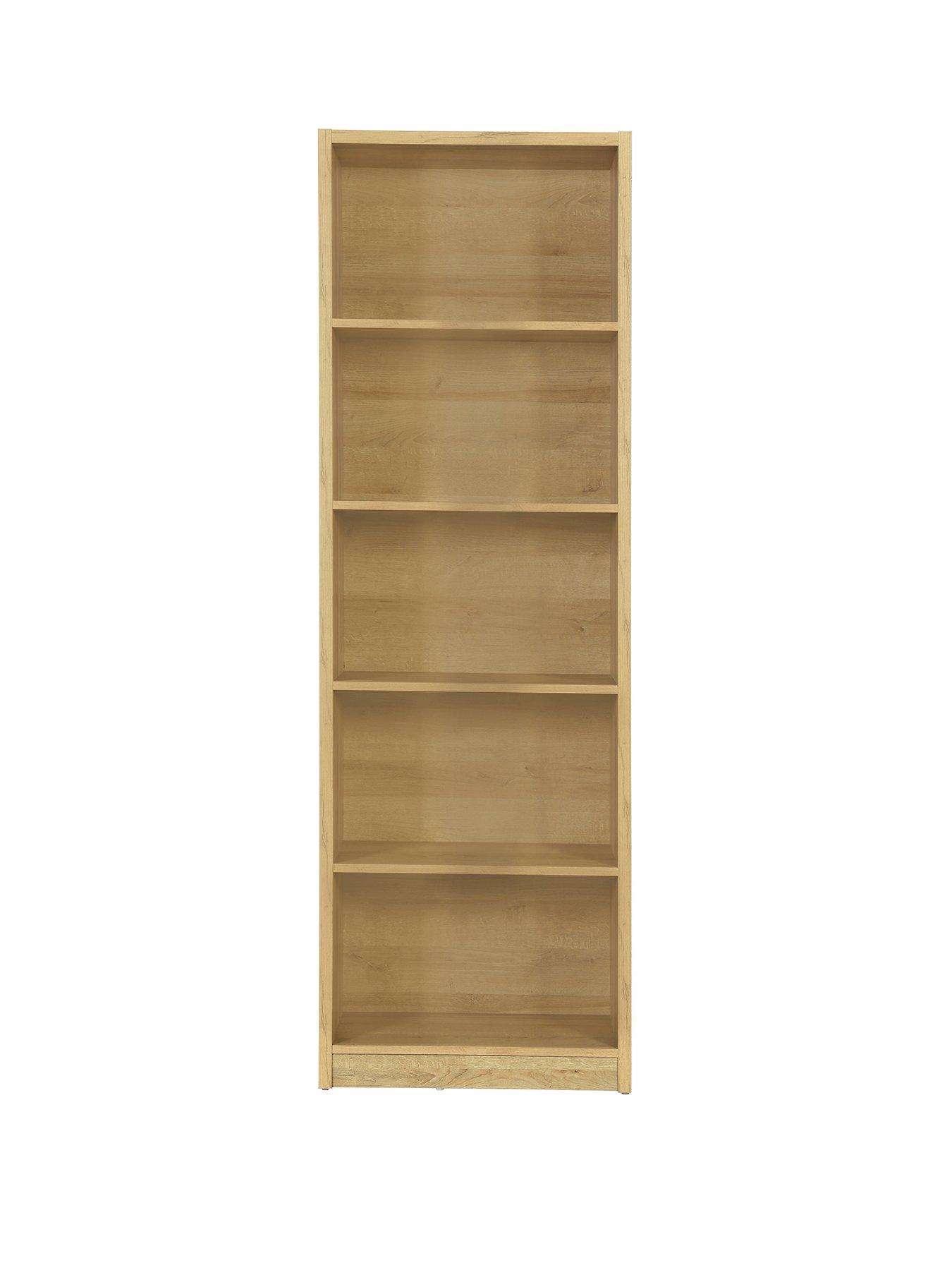  image of very-home-metro-tall-wide-bookcase-oak--fscreg-certified
