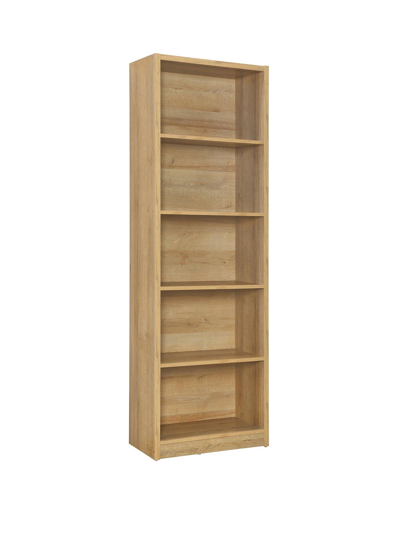  image of very-home-metro-tall-wide-bookcase-oak--fscreg-certified