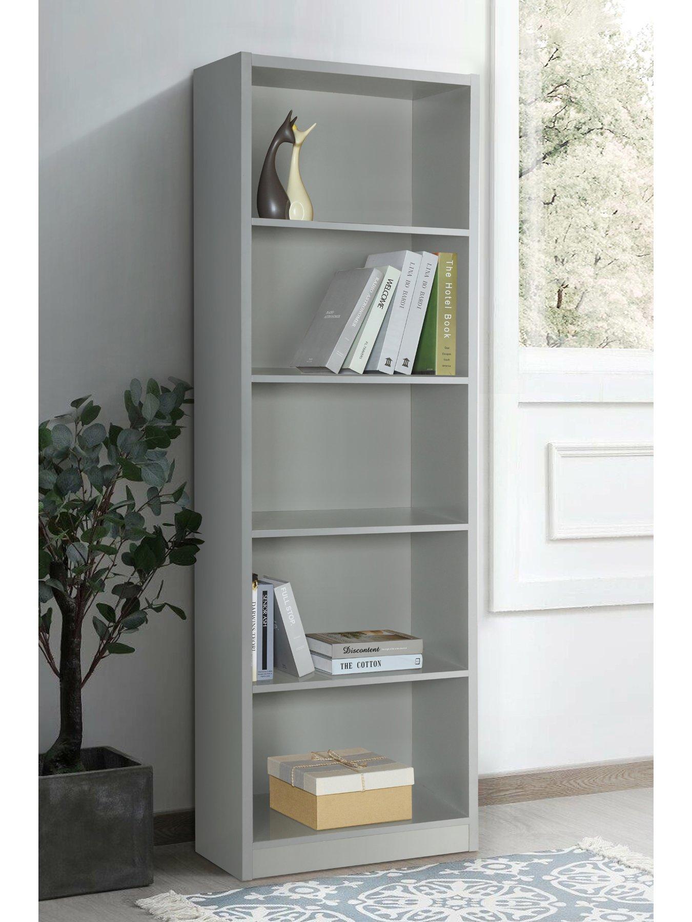 Grey slim clearance bookcase