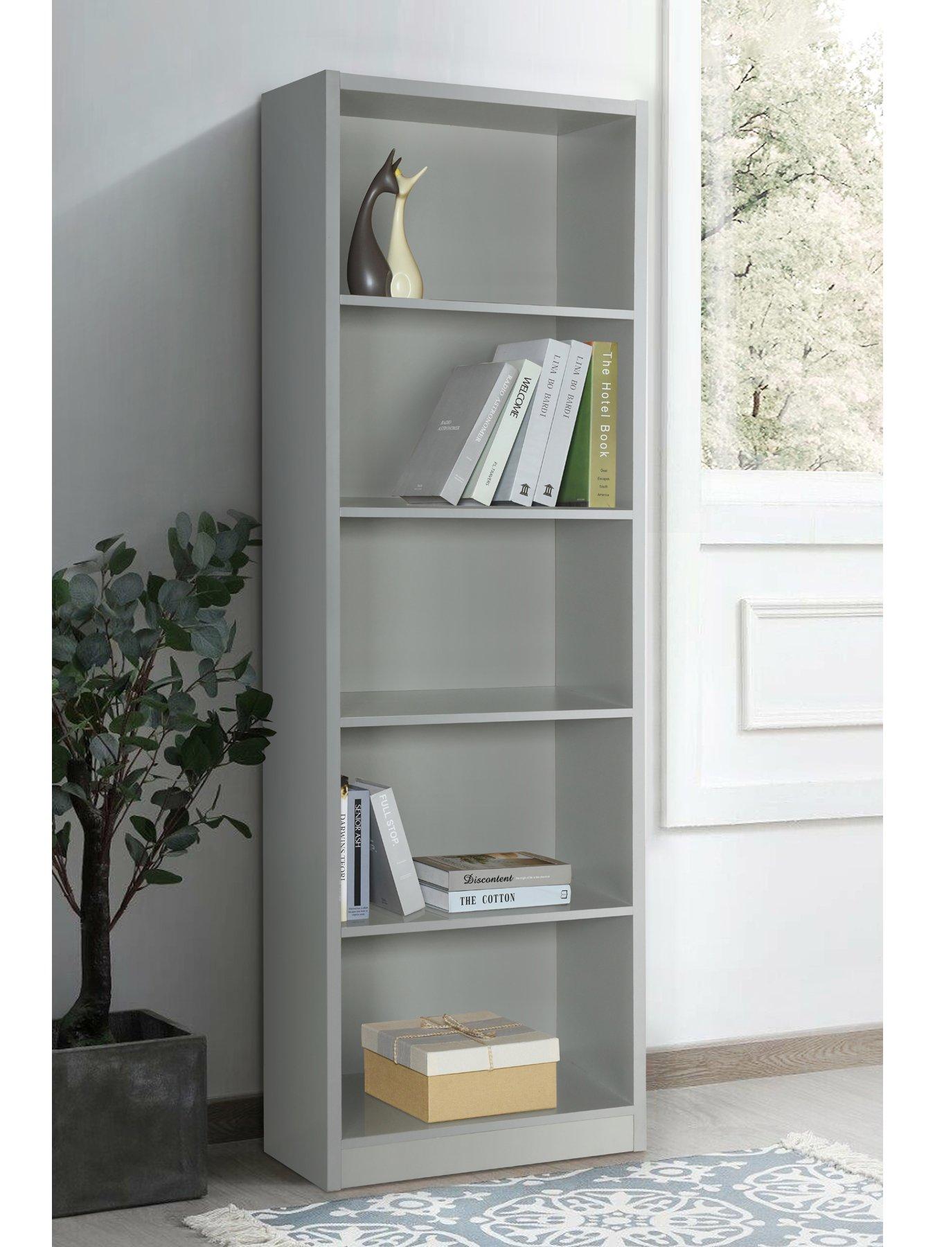 The Very Collection Metro Tall Wide Bookcase - Grey - FSC® Certified