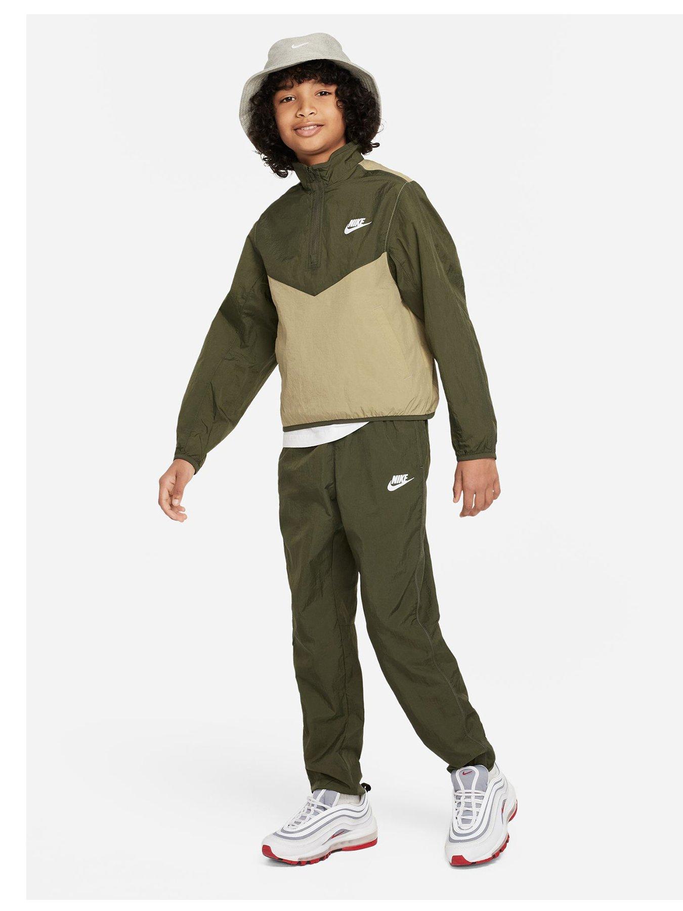 Khaki cheap nike tracksuit