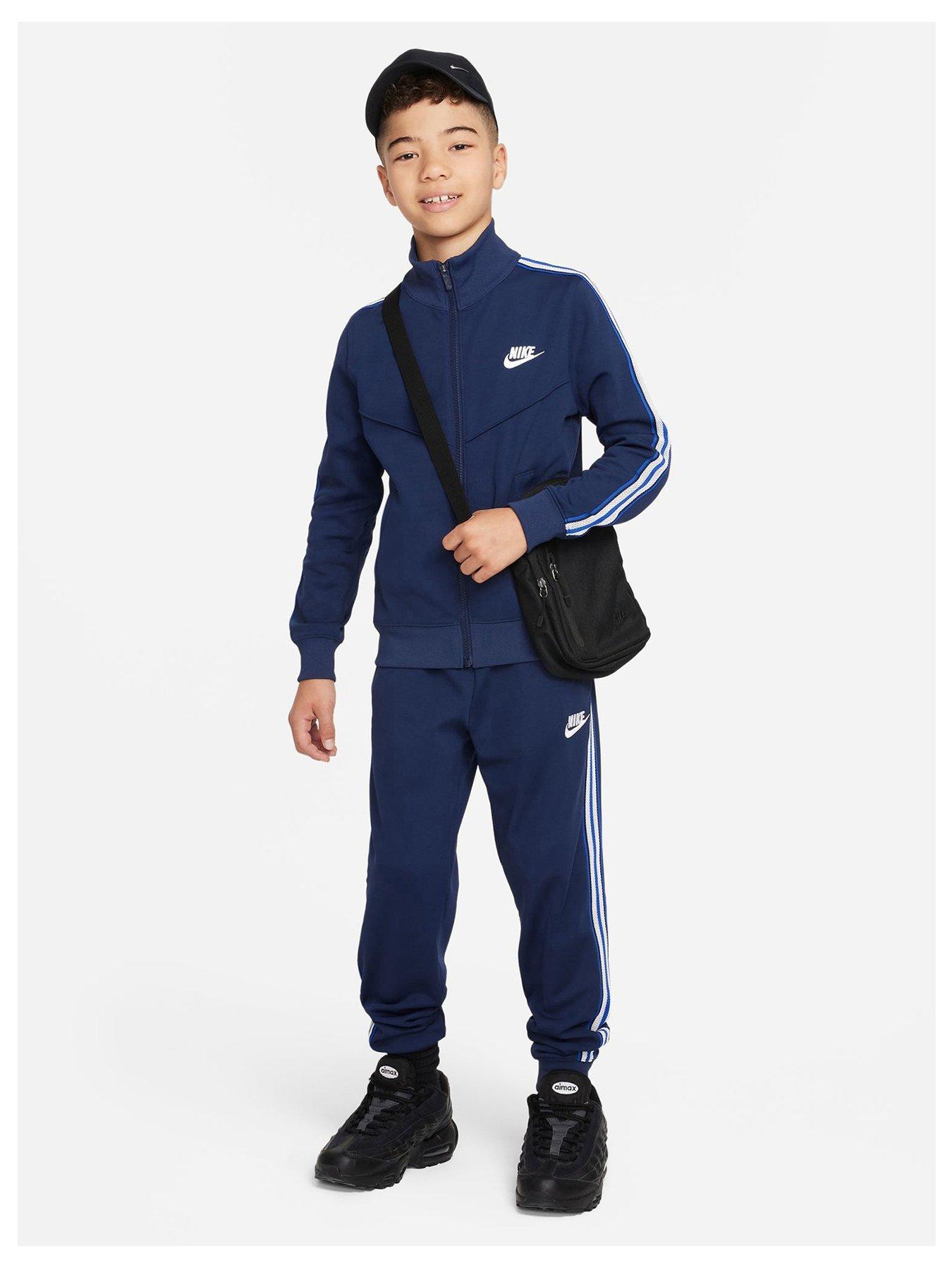 Nike poly tracksuit on sale navy