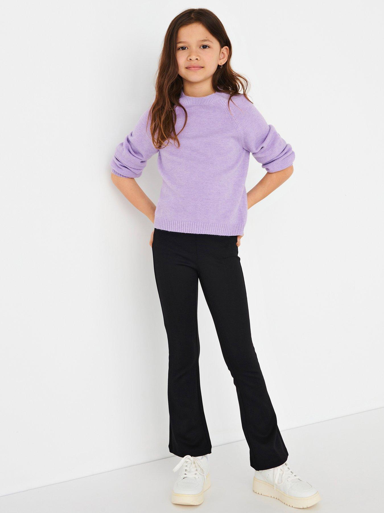only-kids-girls-flared-trousers-black