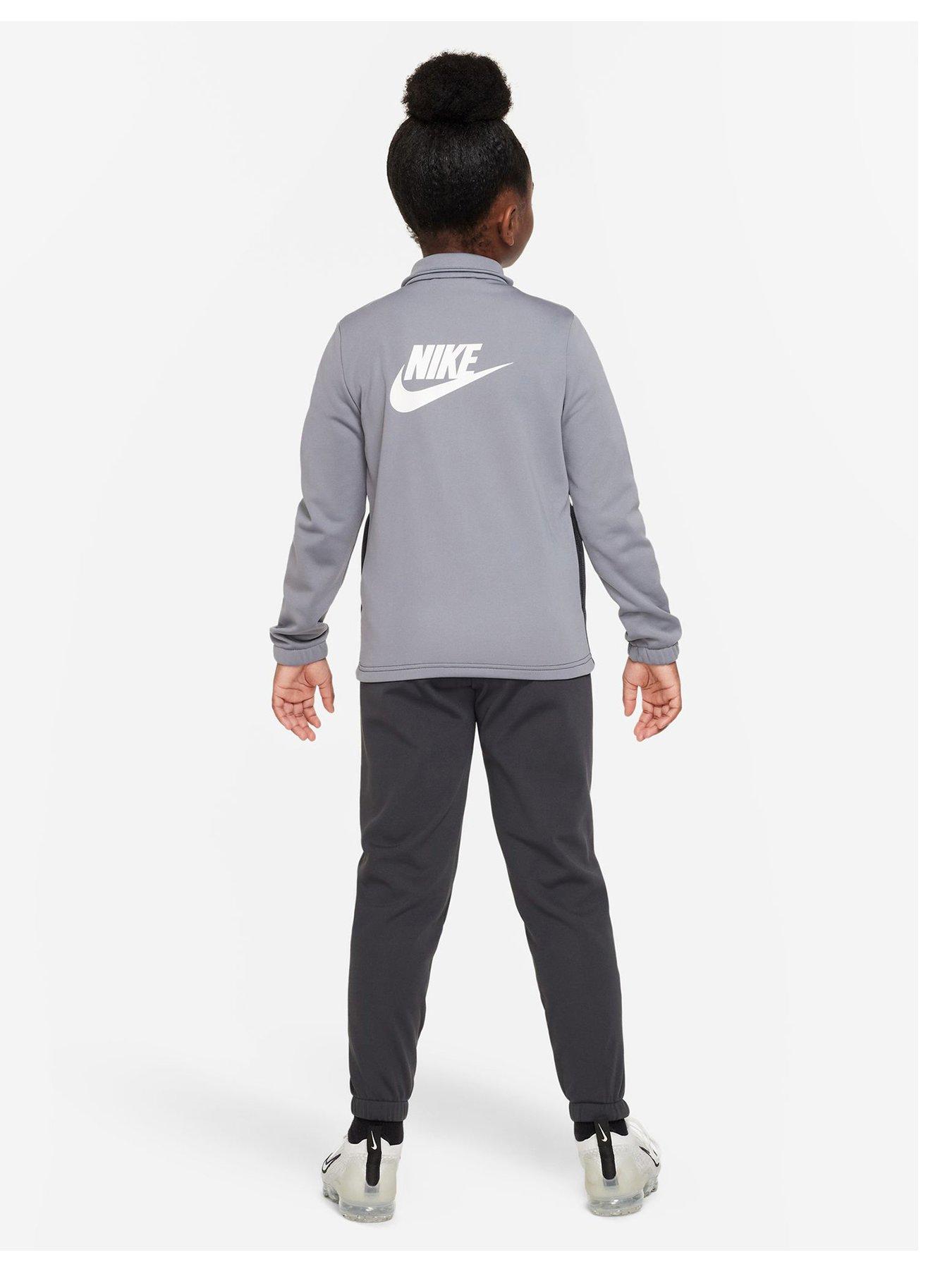 Nike grey poly outlet tracksuit