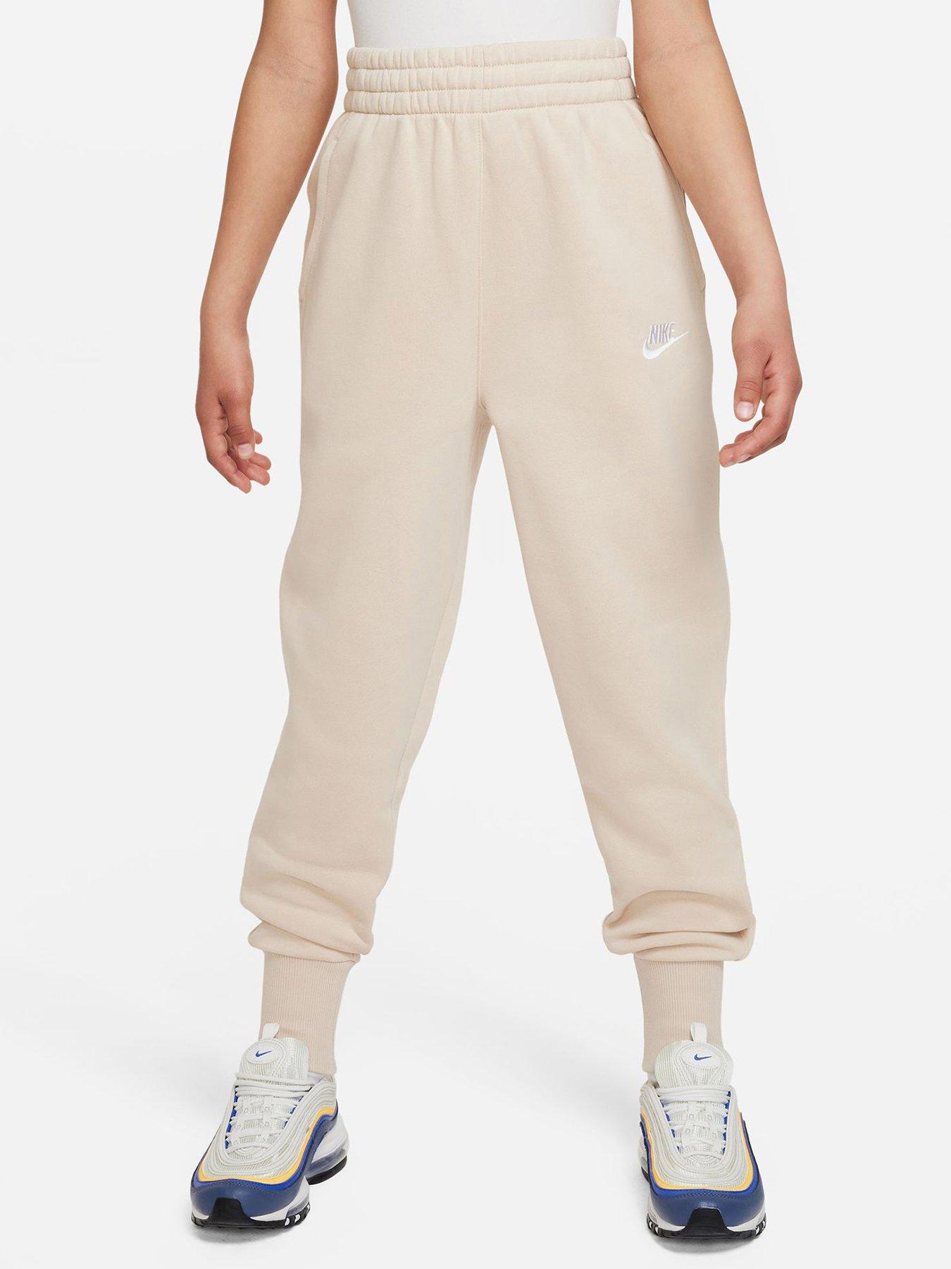 Older Girls Club Fitted Jogging Bottoms Beige