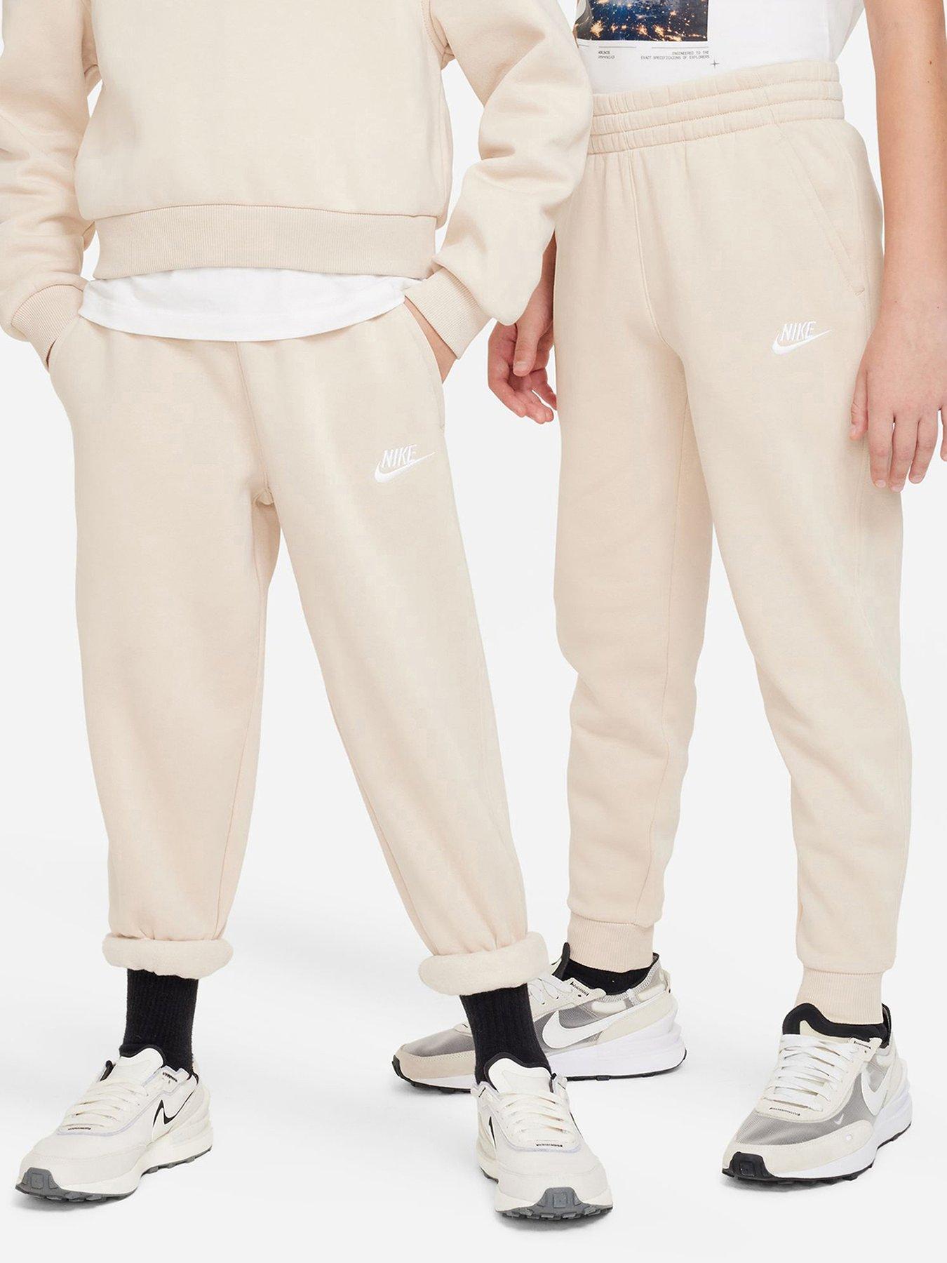 Nike Older Unisex Club Fleece Small Logo Jogger - Beige