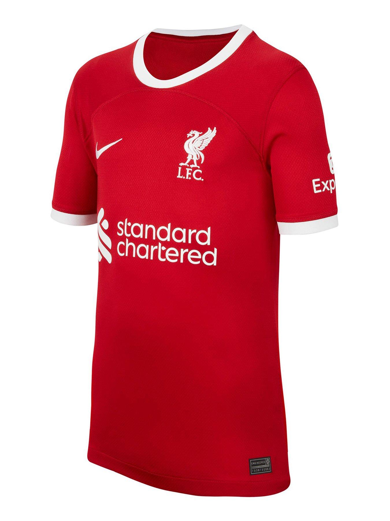 Nike Liverpool FC Junior Home 23 24 Short Sleeved Shirt Red littlewoods