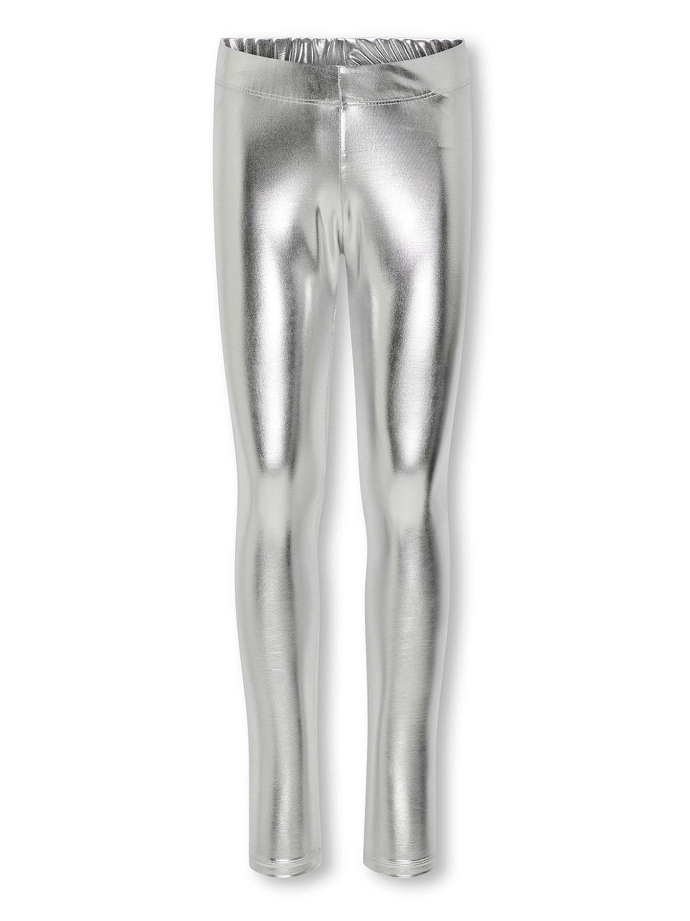 Metallic Leggings-Silver