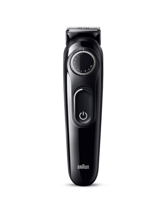 front image of braun-beard-trimmer-series-3-bt3400-trimmer-for-men-with-50-min-runtime