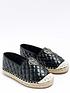  image of river-island-girls-quilted-espadrille-shoes-black
