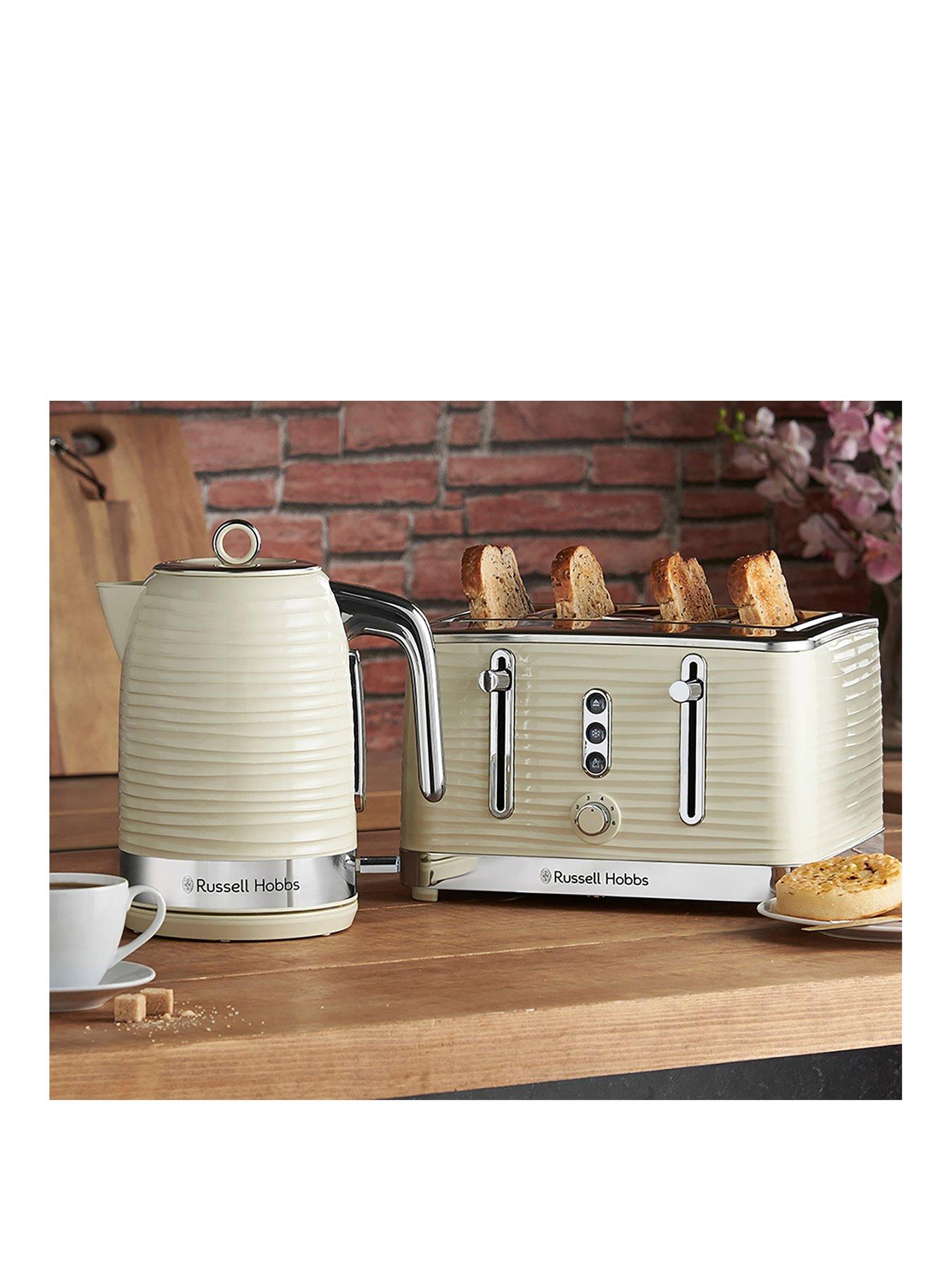 Russell Hobbs Inspire Cream Kettle & Toaster Bundle