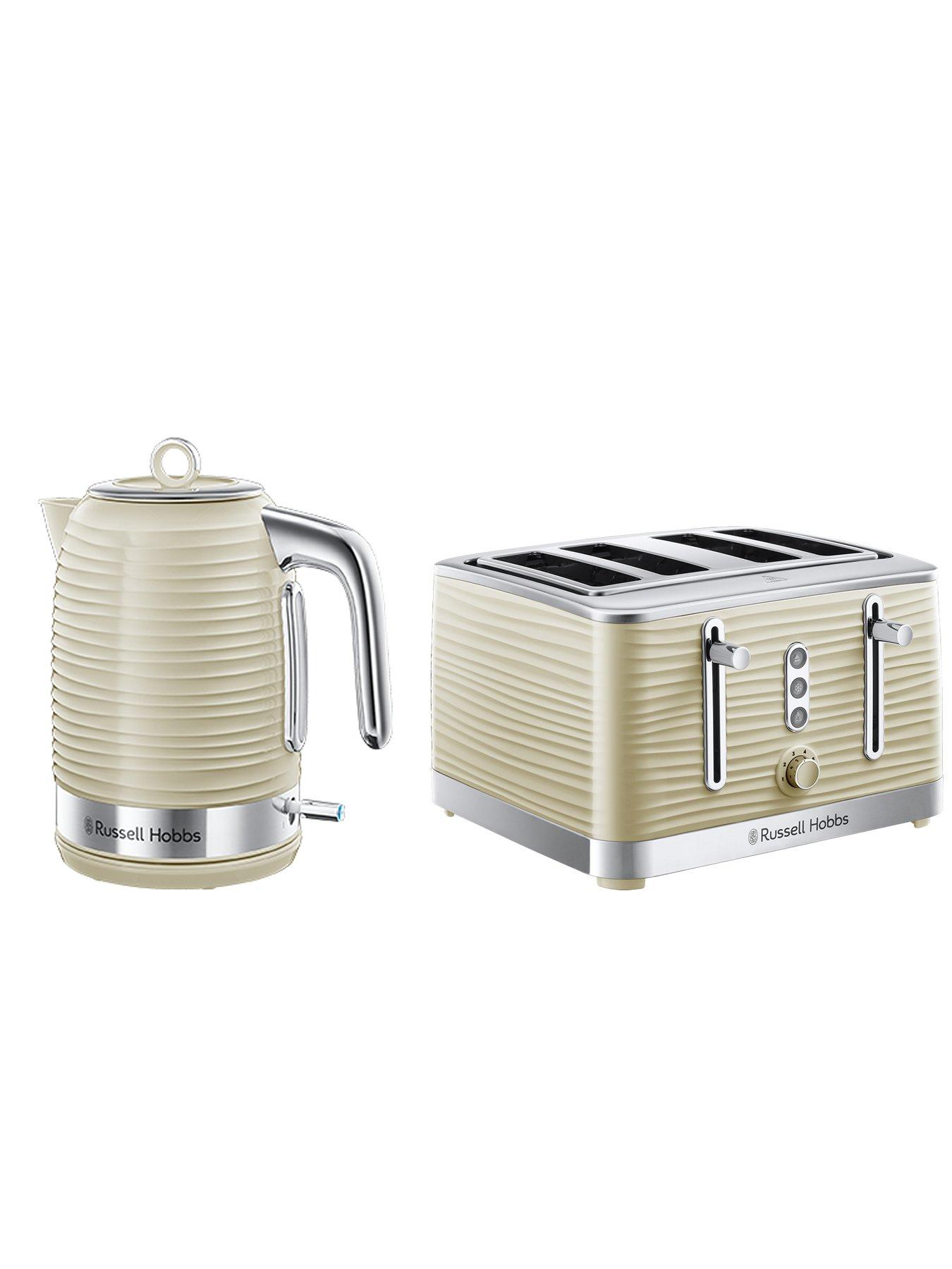 Russell Hobbs Inspire Cream Kettle & Toaster Bundle 