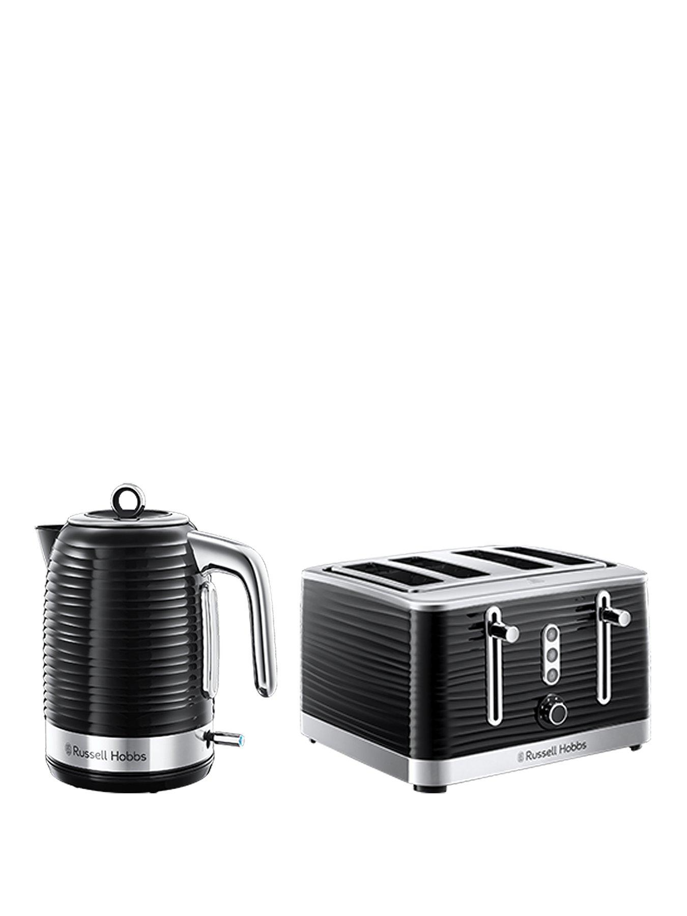 Russell Hobbs Inspire Black Kettle Toaster Bundle Littlewoods