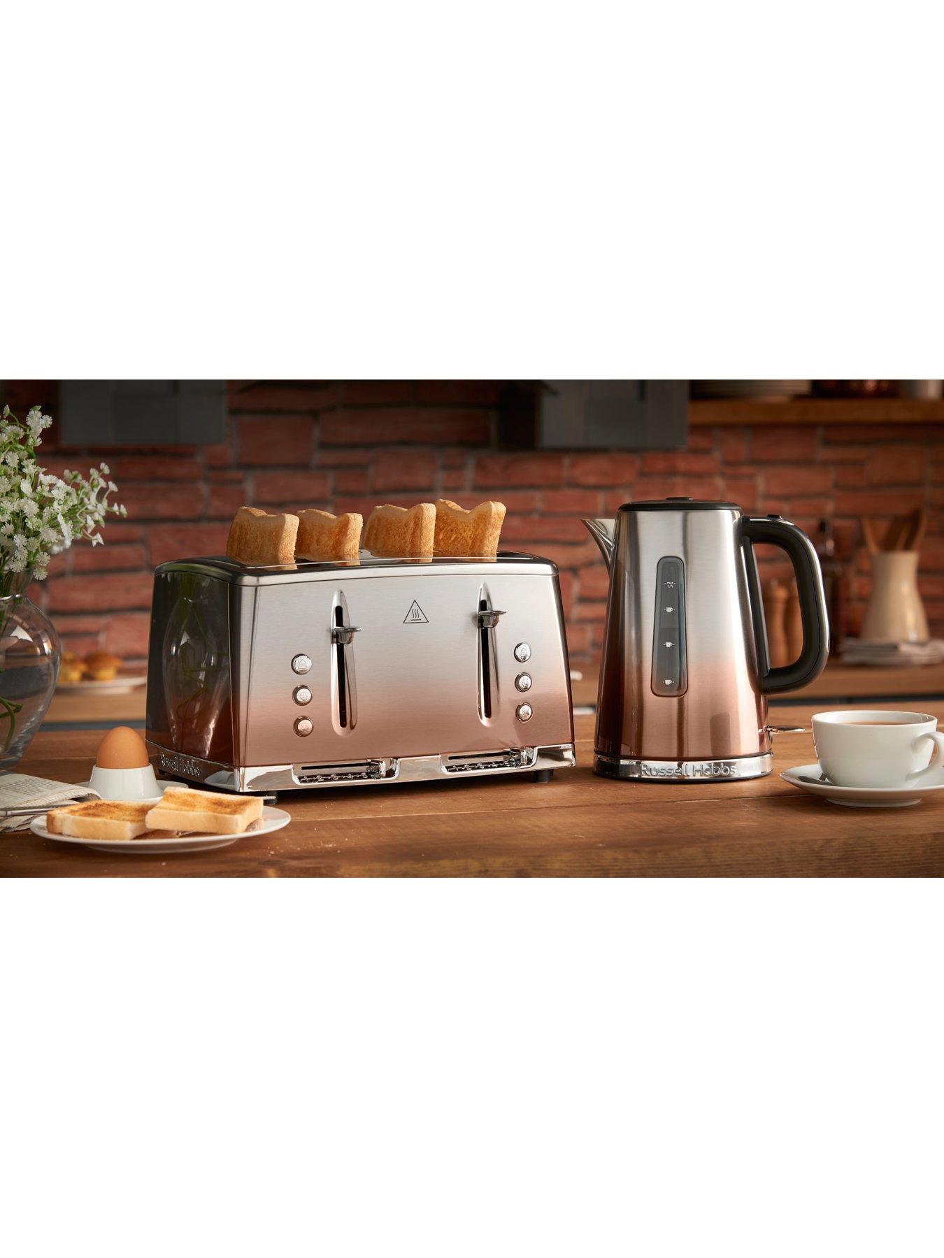 Russell Hobbs Eclipse Copper Kettle Toaster Bundle littlewoods