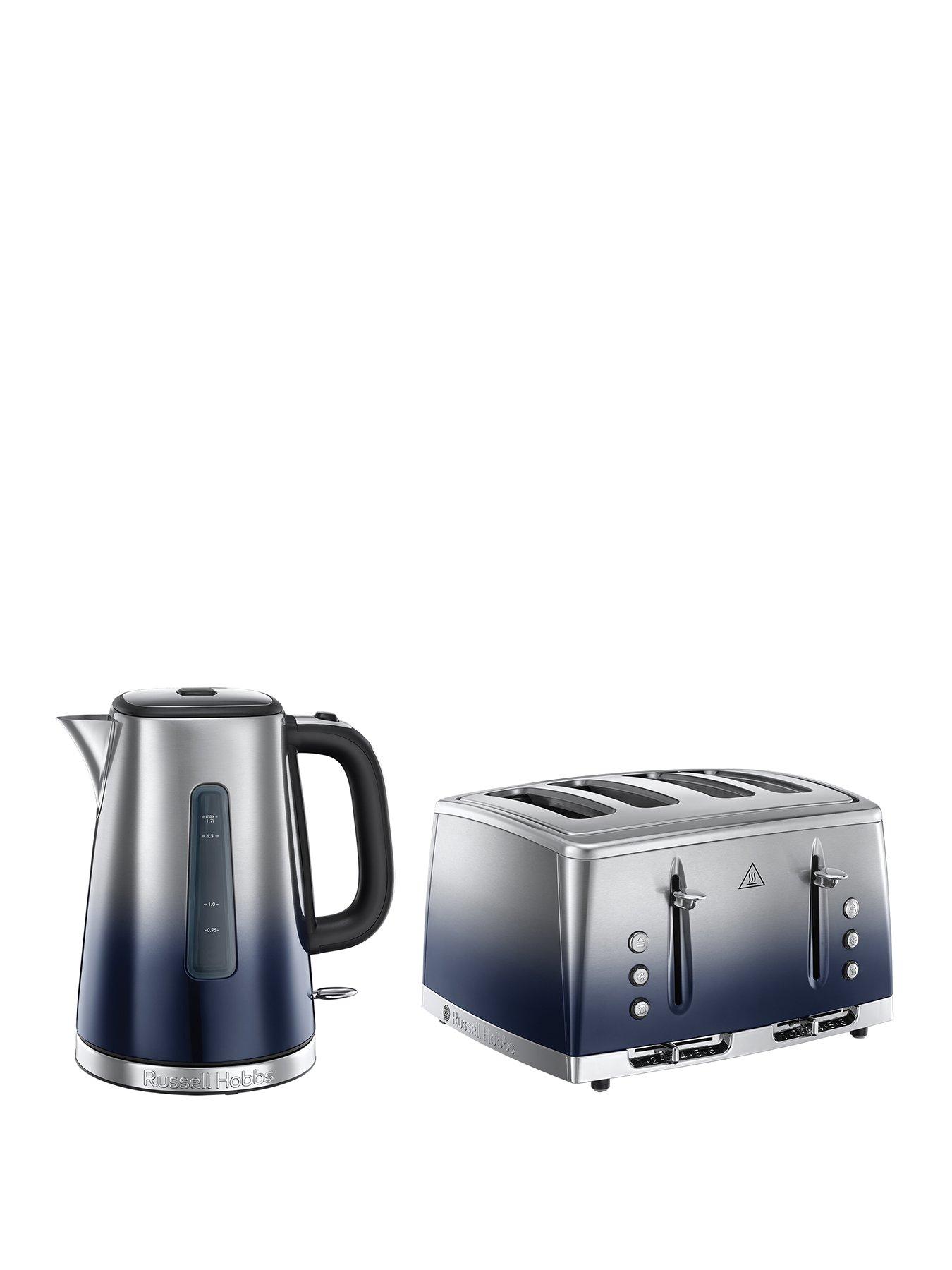 Russell Hobbs Eclipse Blue Kettle Toaster Bundle Littlewoods