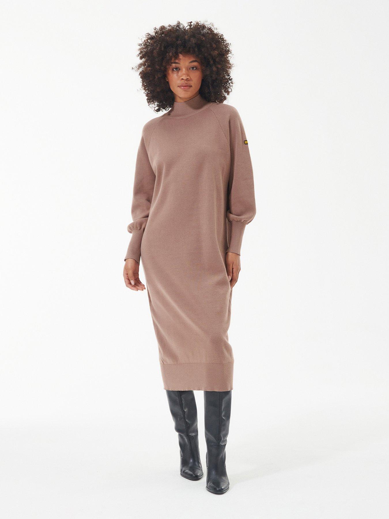 Aprila Midi Knitted Dress Brown