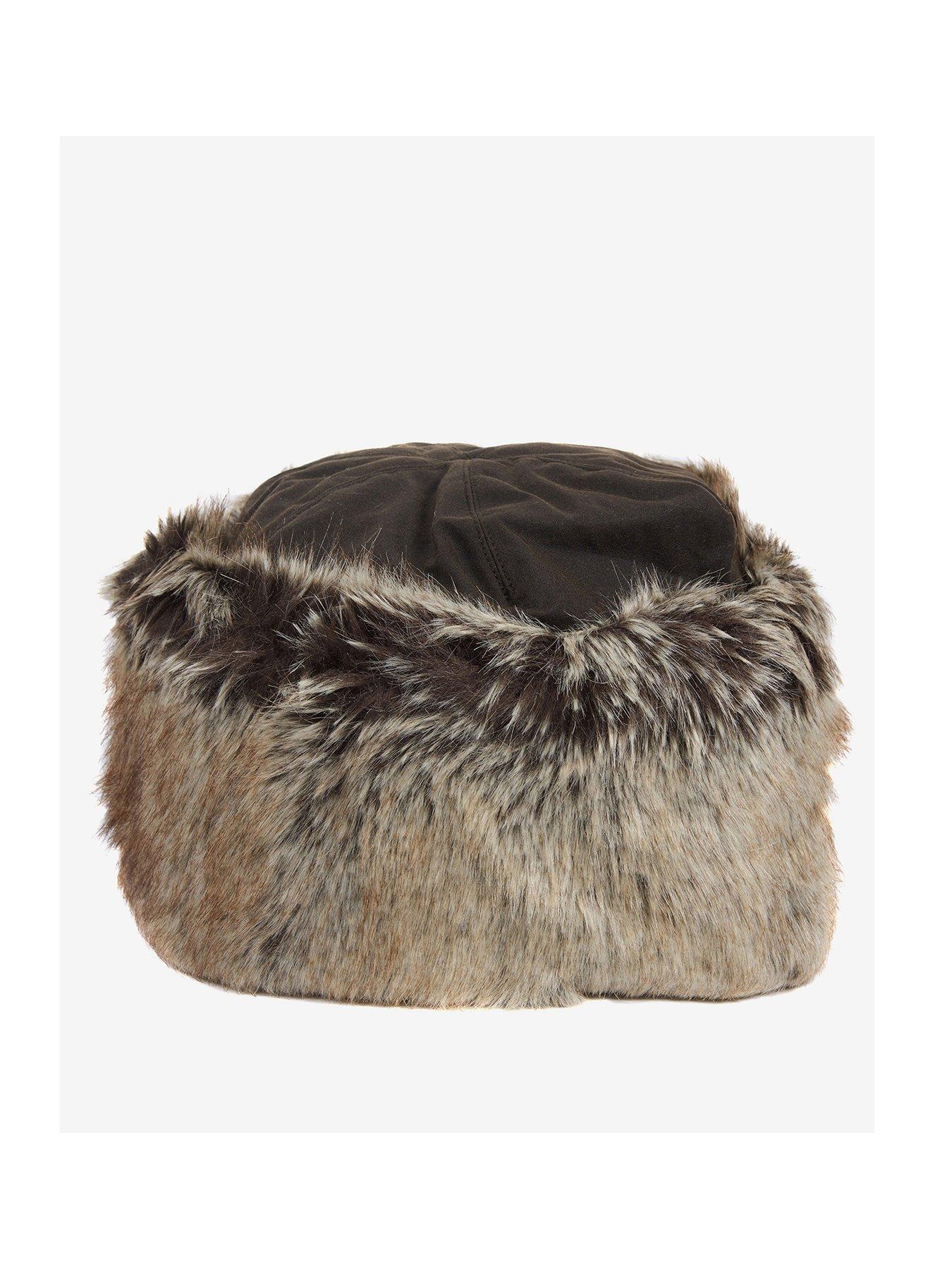 Barbour Faux Fur Ambush Hat - Green