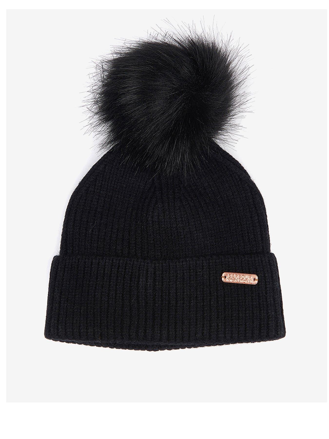 Black barbour on sale bobble hat