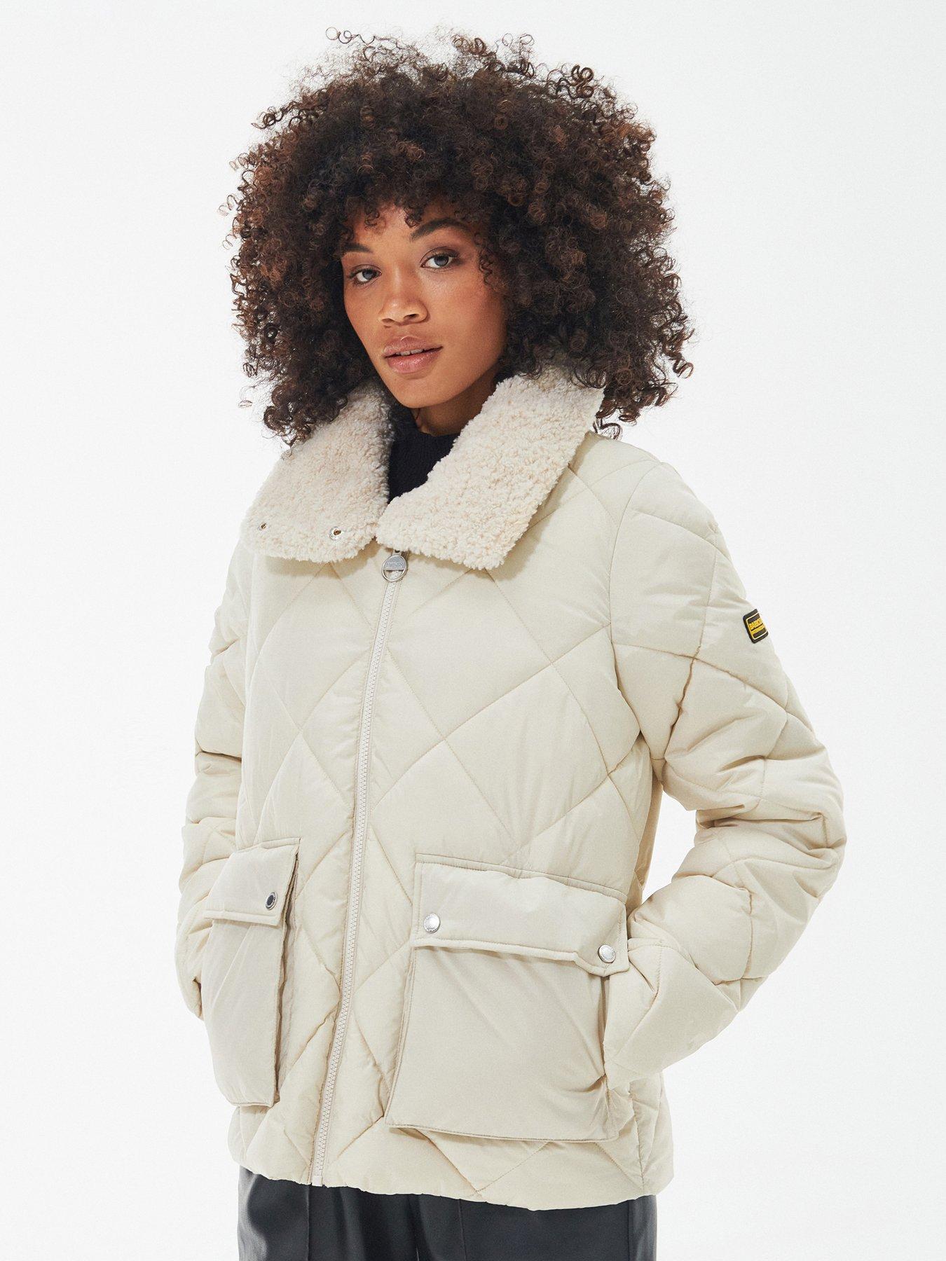 Womens barbour jacket clearance cream