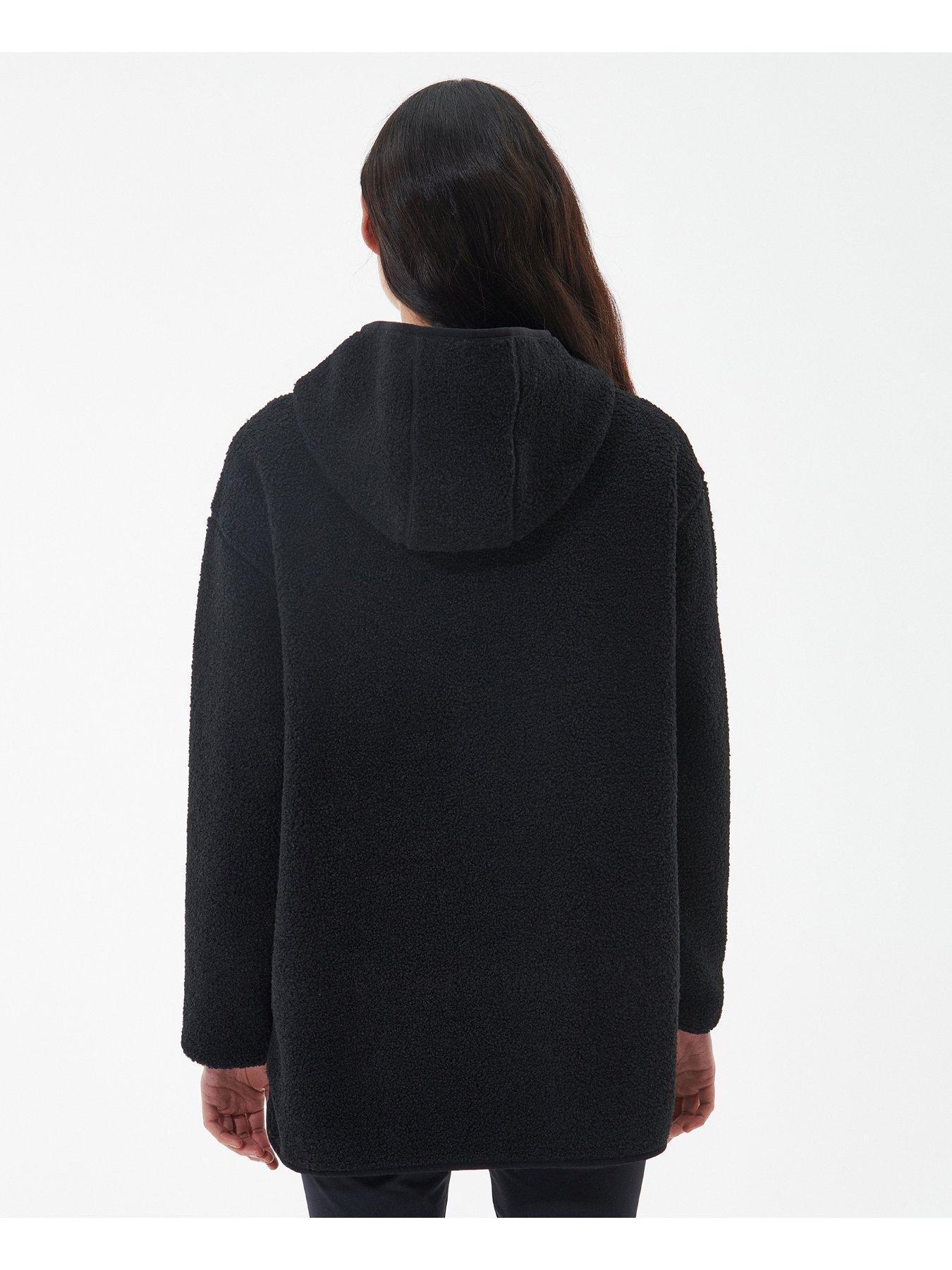 Barbour International Boston Fleece Hoodie Black Littlewoods