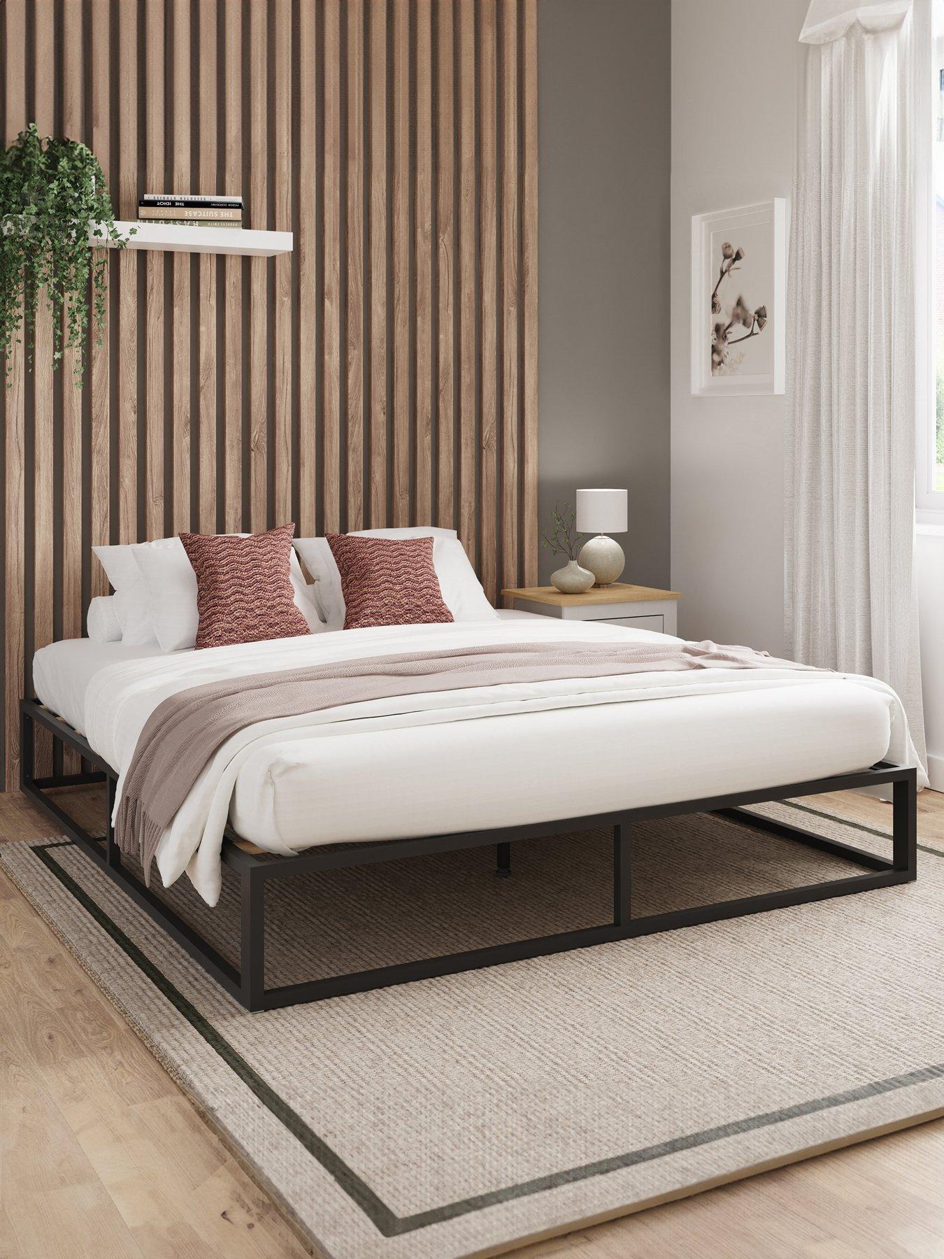 GFW Platform Small Double Bed Frame Black