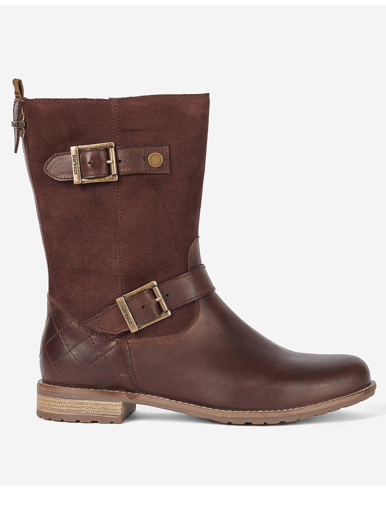 Millie Calf Length Leather Ankle Boot Brown