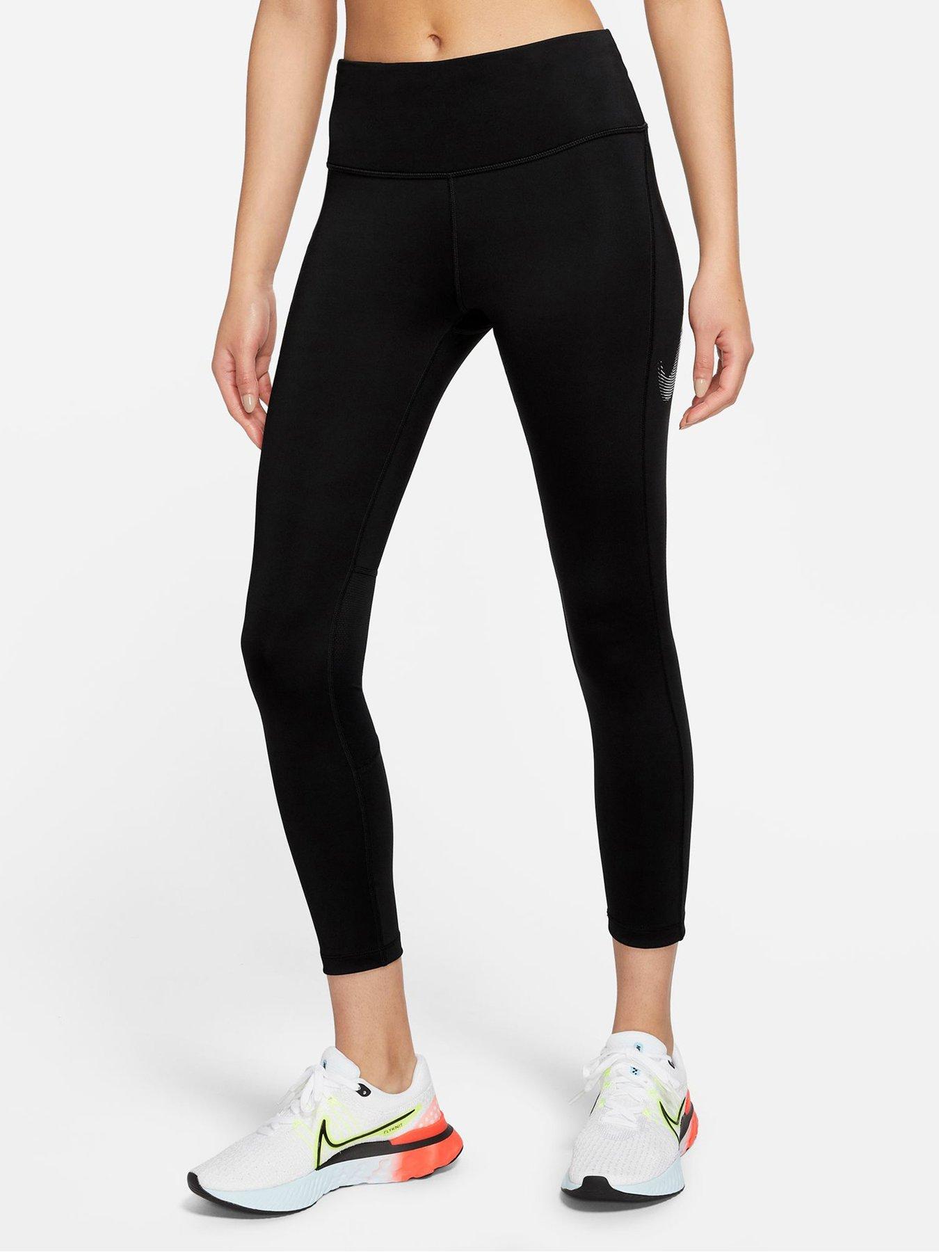 adidas Sportswear Womens 3 Stripe Leggings - Black/Pink